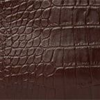 Chocolate Croc Embossed Leather