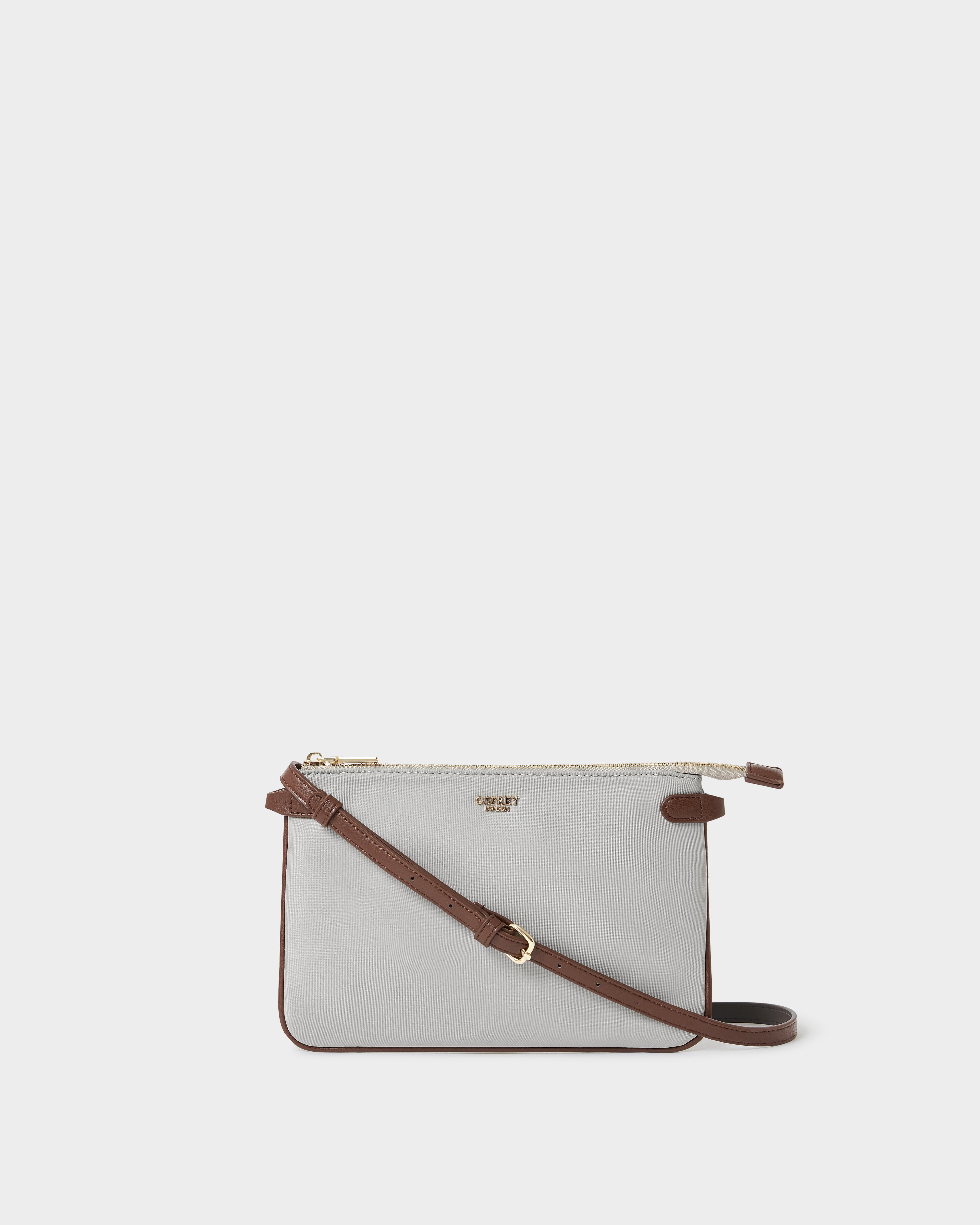 The Voyage Small Nylon Crossbody in Silver Grey