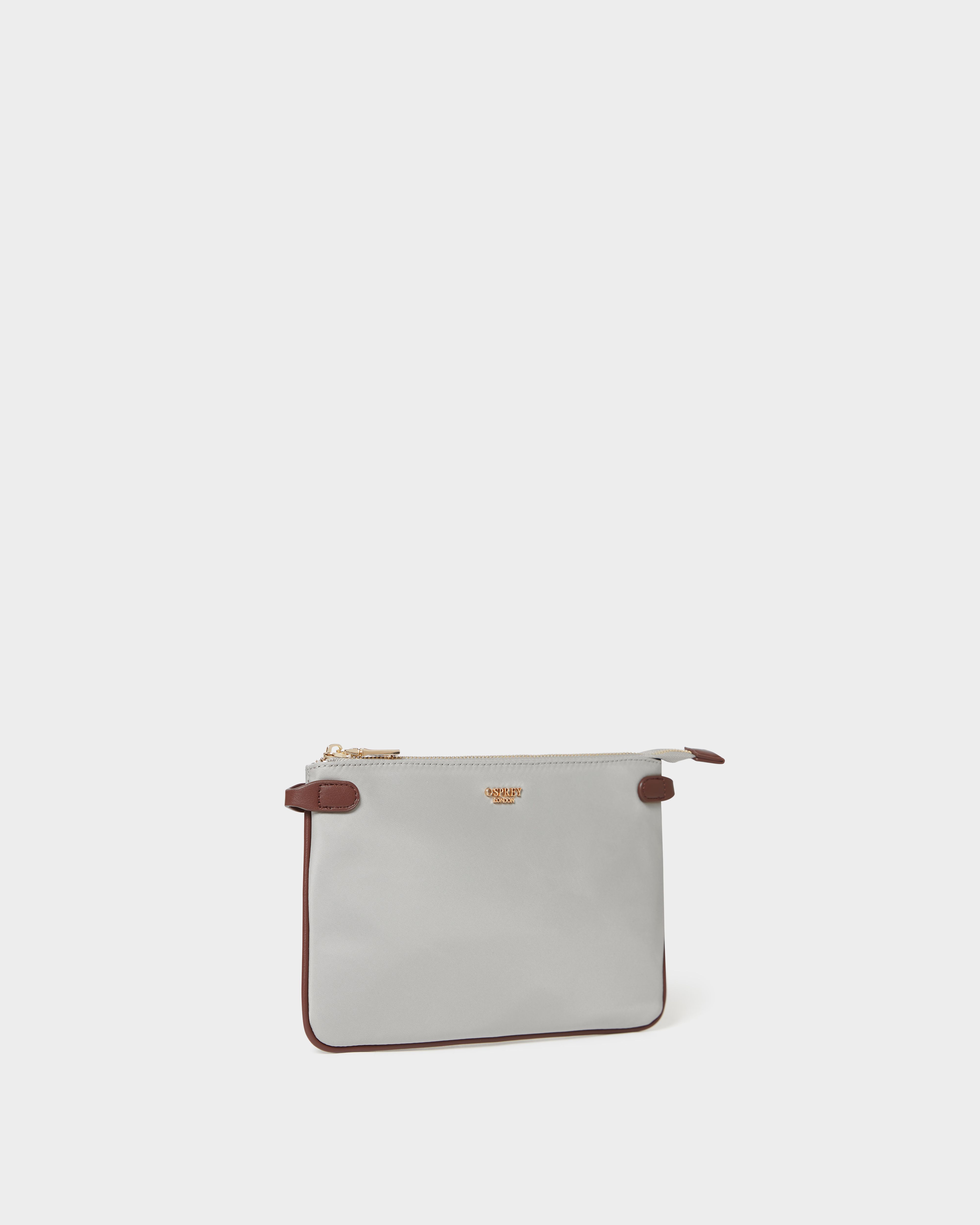 Image number 2 of The Voyage Small Nylon Crossbody in Silver Grey
