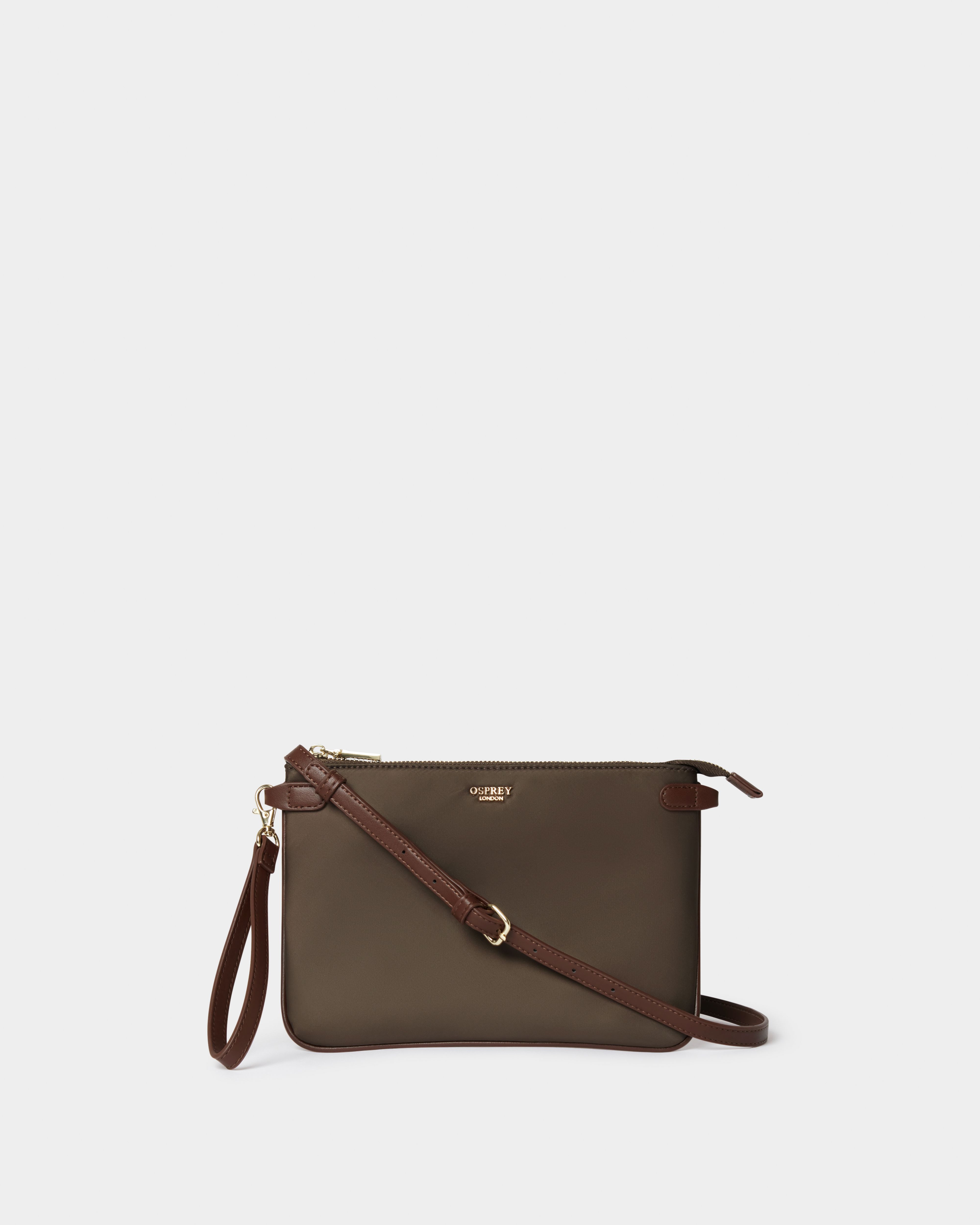 The Voyage Nylon Small Crossbody in Chocolate