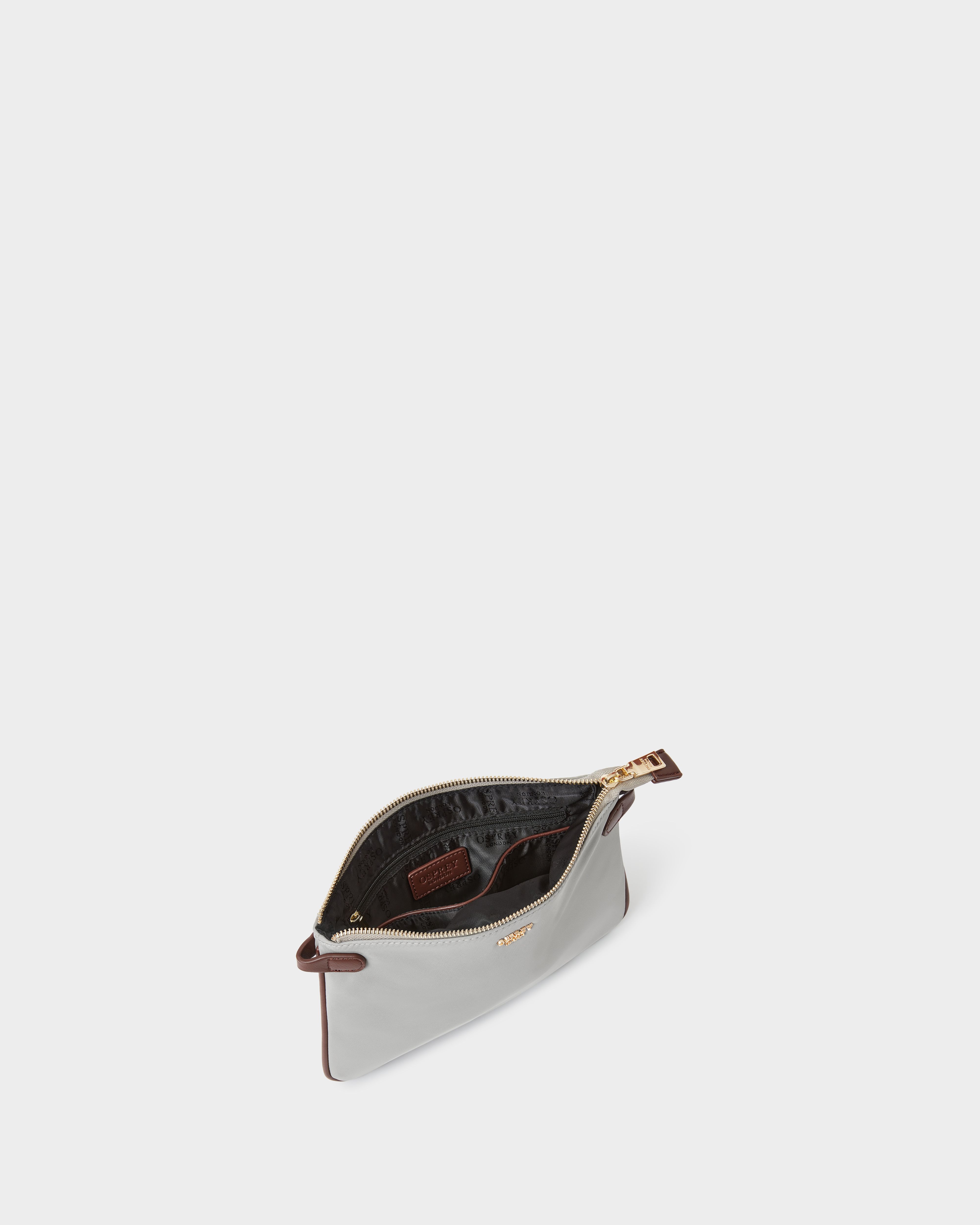 Image number 3 of The Voyage Small Nylon Crossbody in Silver Grey