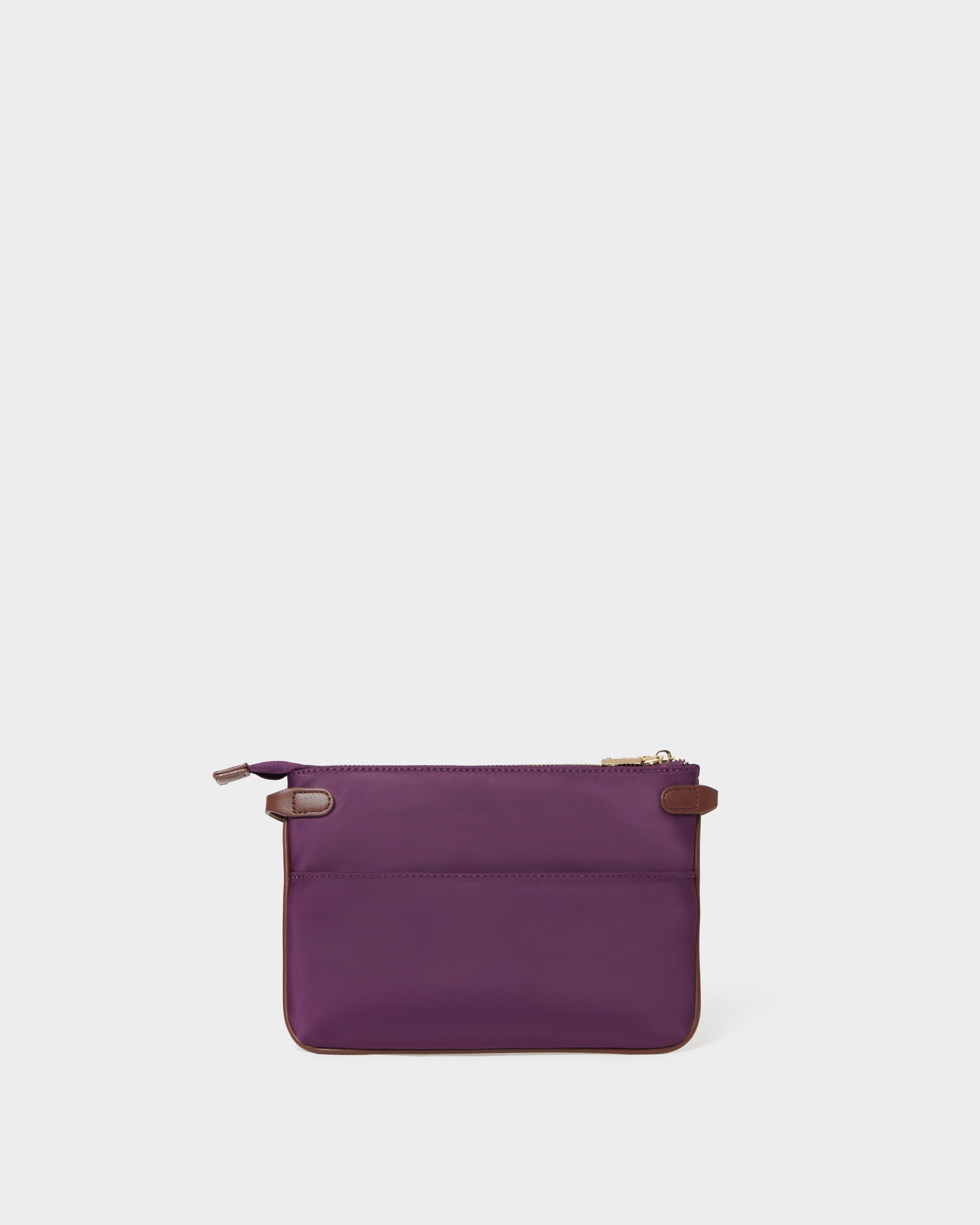 Image number 4 of The Voyage Small Nylon Crossbody in Aubergine