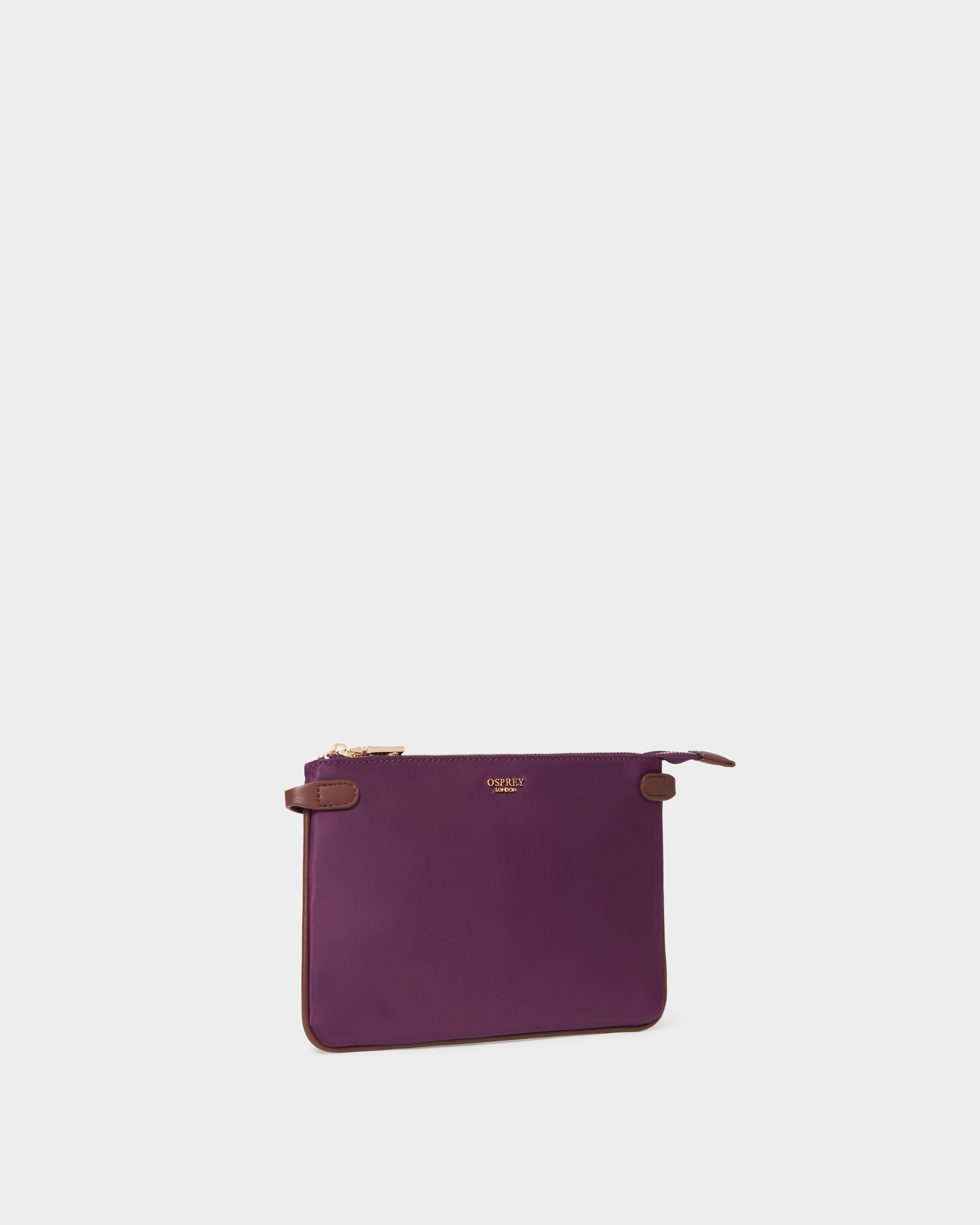 Image number 2 of The Voyage Small Nylon Crossbody in Aubergine