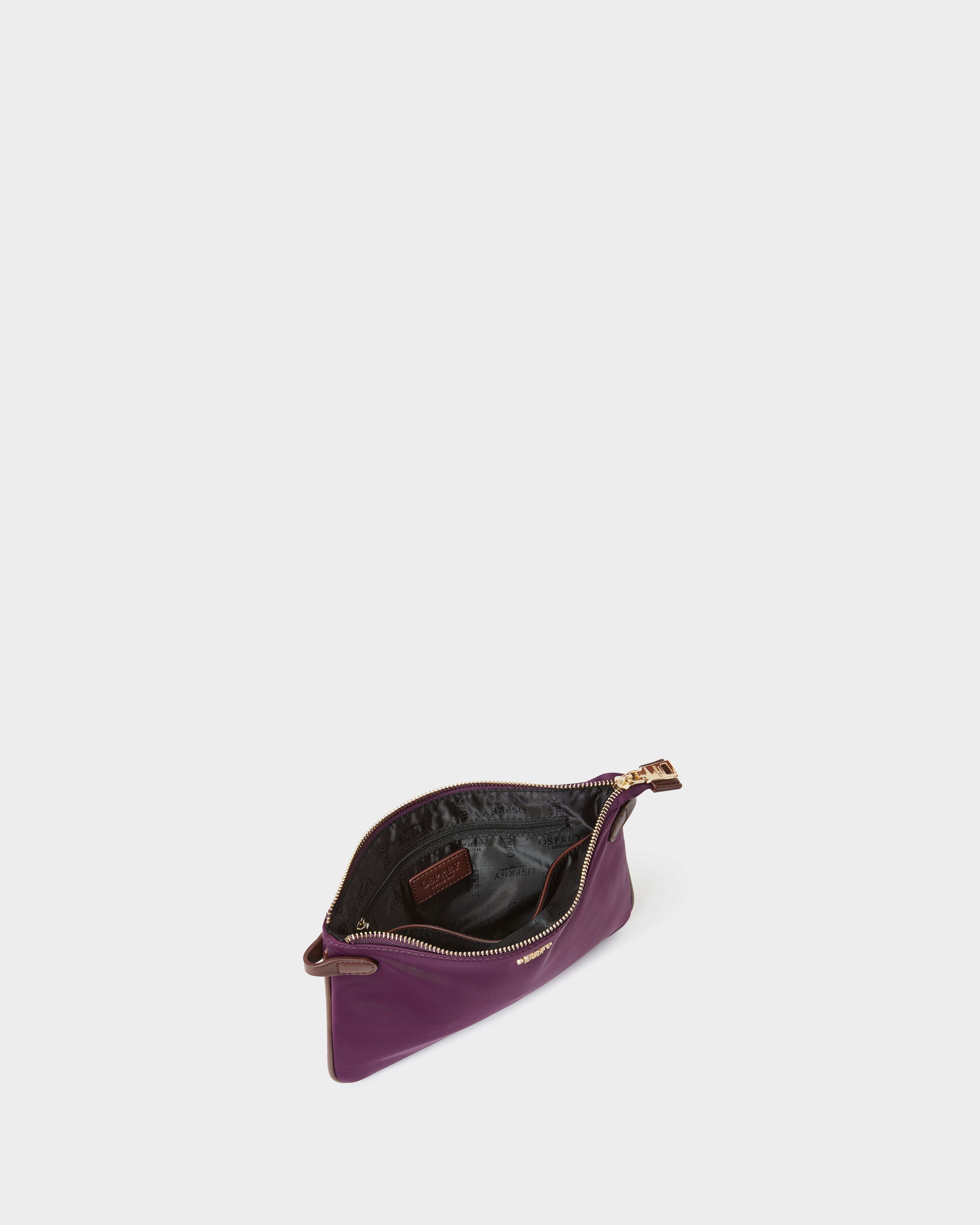 Image number 3 of The Voyage Small Nylon Crossbody in Aubergine