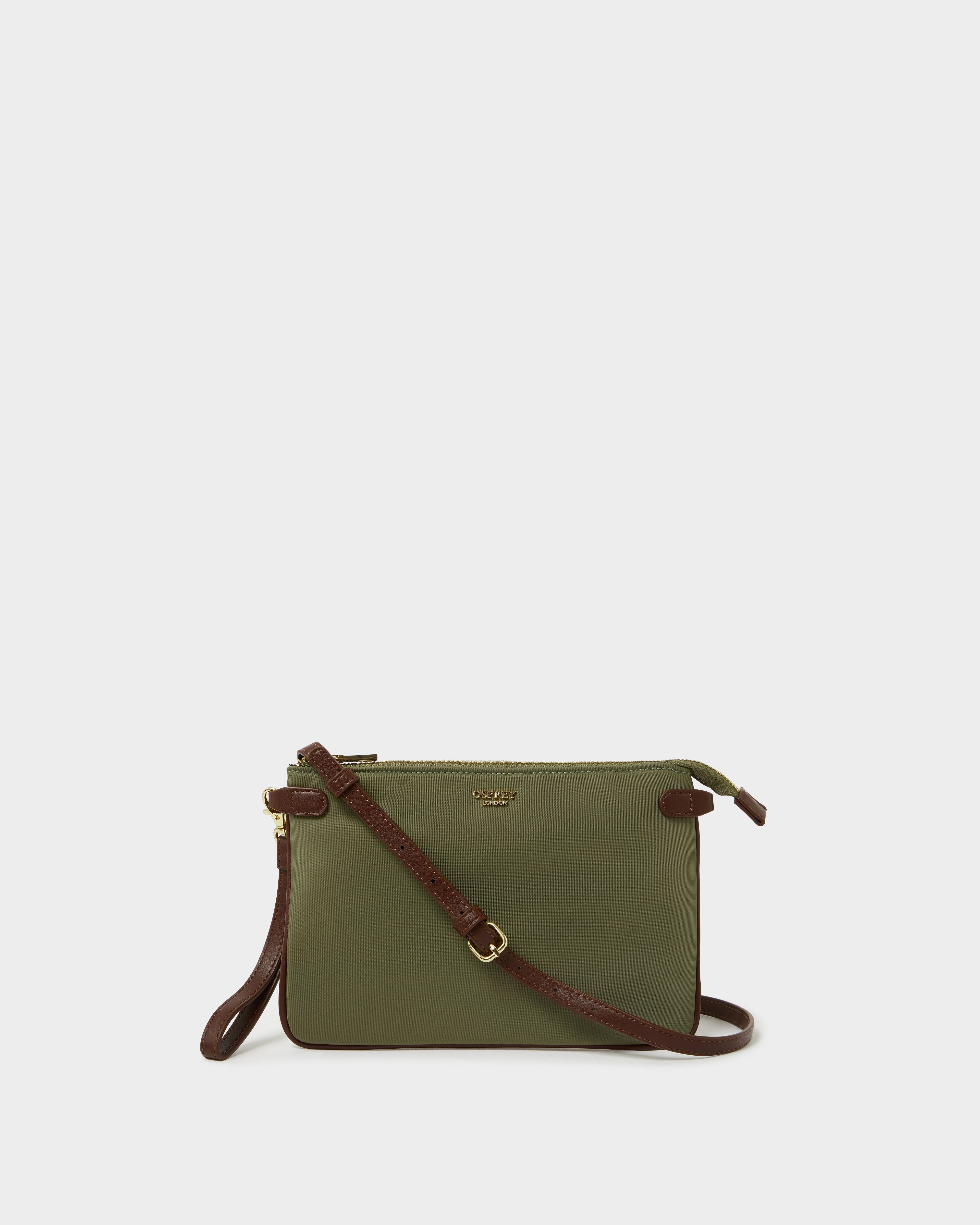 Image number 1 of The Voyage Small Nylon Crossbody in Khaki