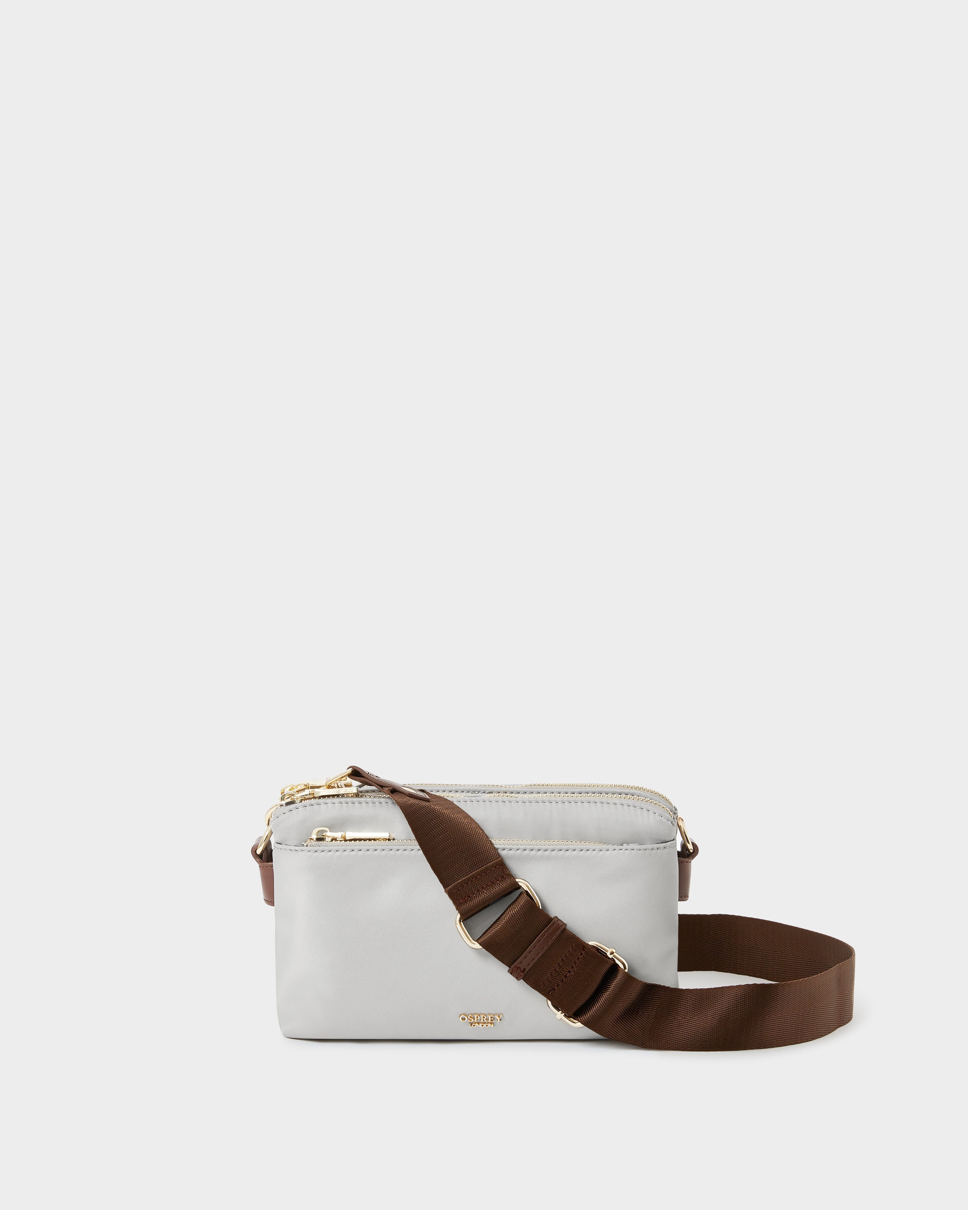 Image number 1 of The Voyage Nylon Crossbody in Silver Grey