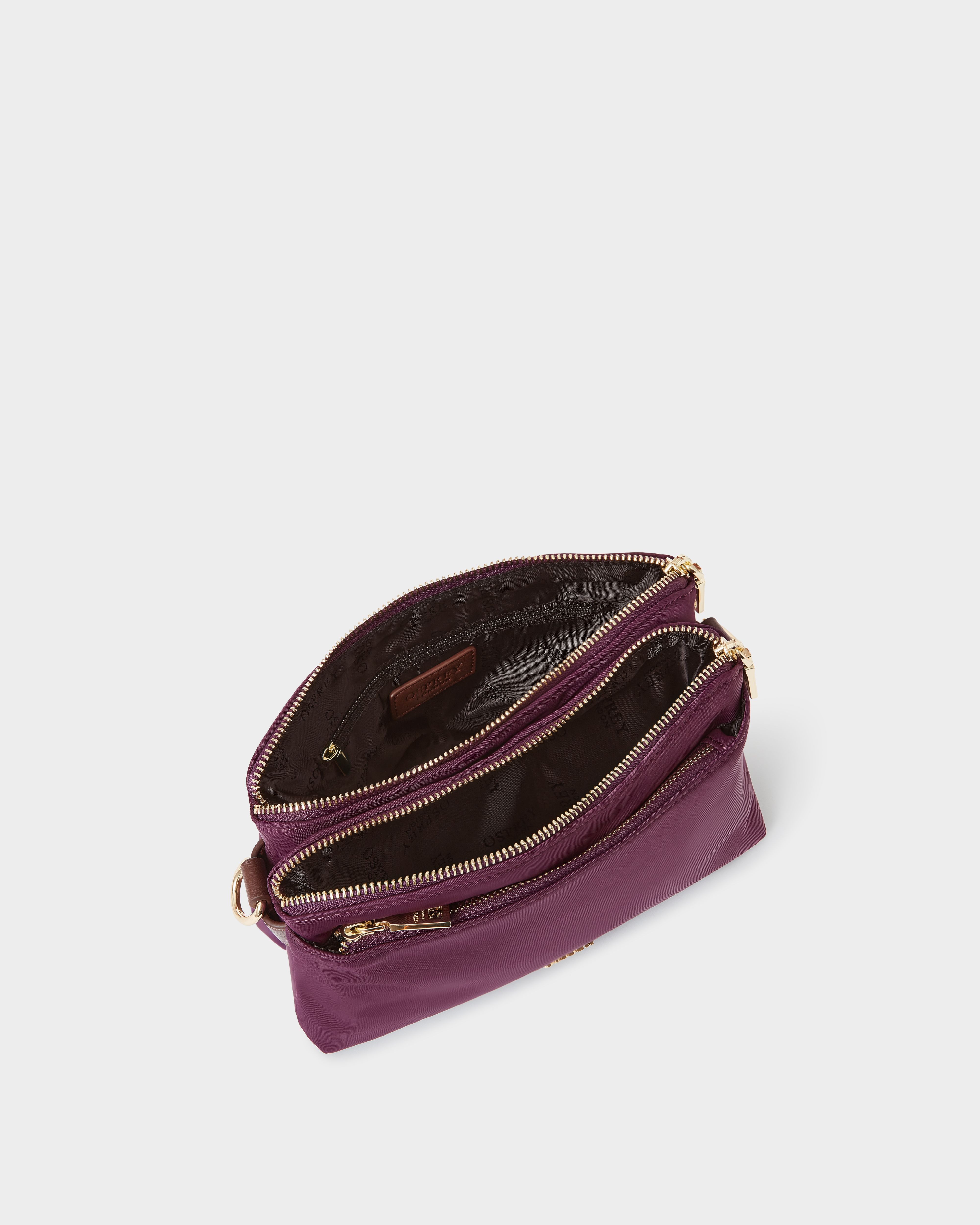 Image number 3 of The Voyage Nylon Crossbody in Aubergine