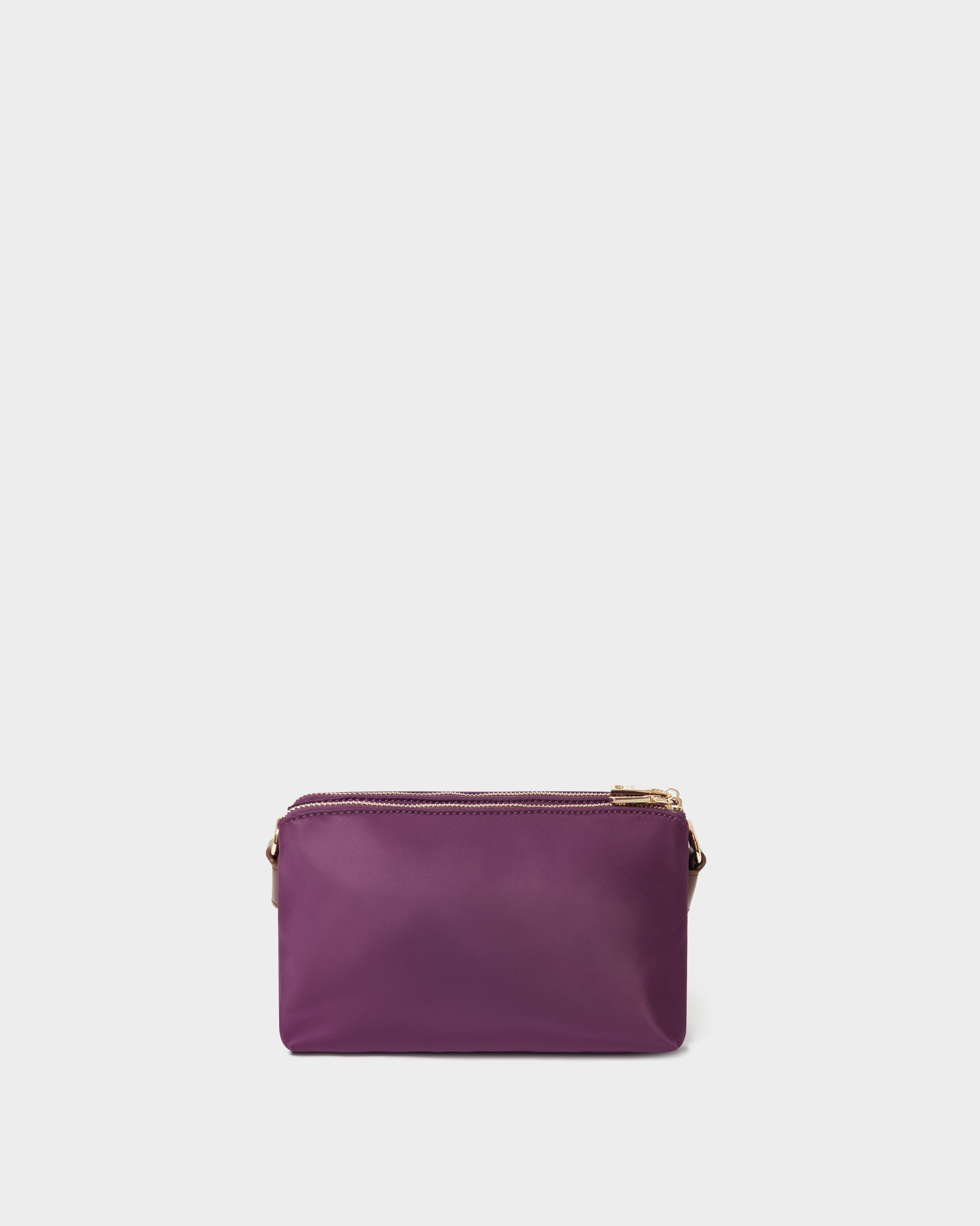 Image number 4 of The Voyage Nylon Crossbody in Aubergine