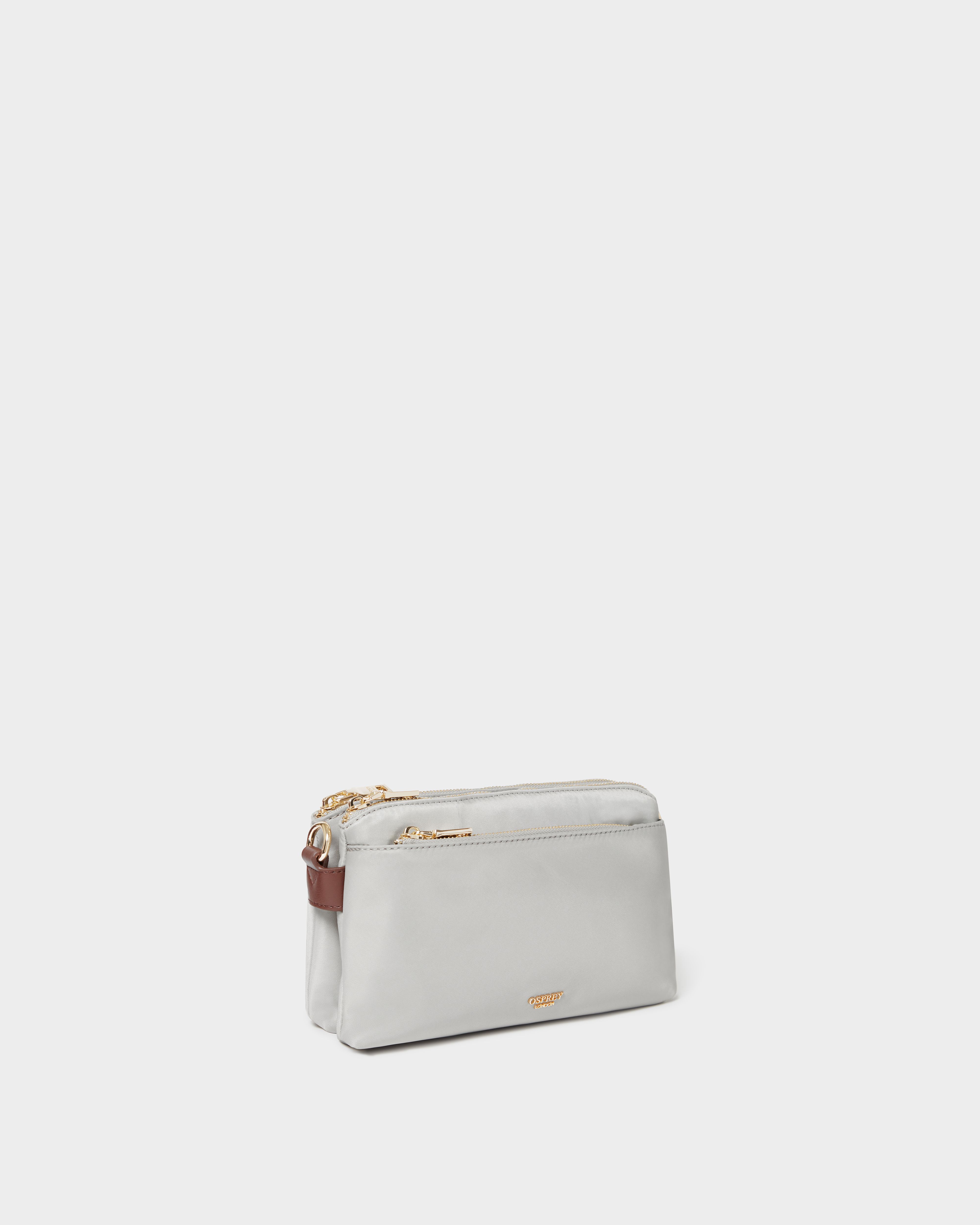 Image number 2 of The Voyage Nylon Crossbody in Silver Grey