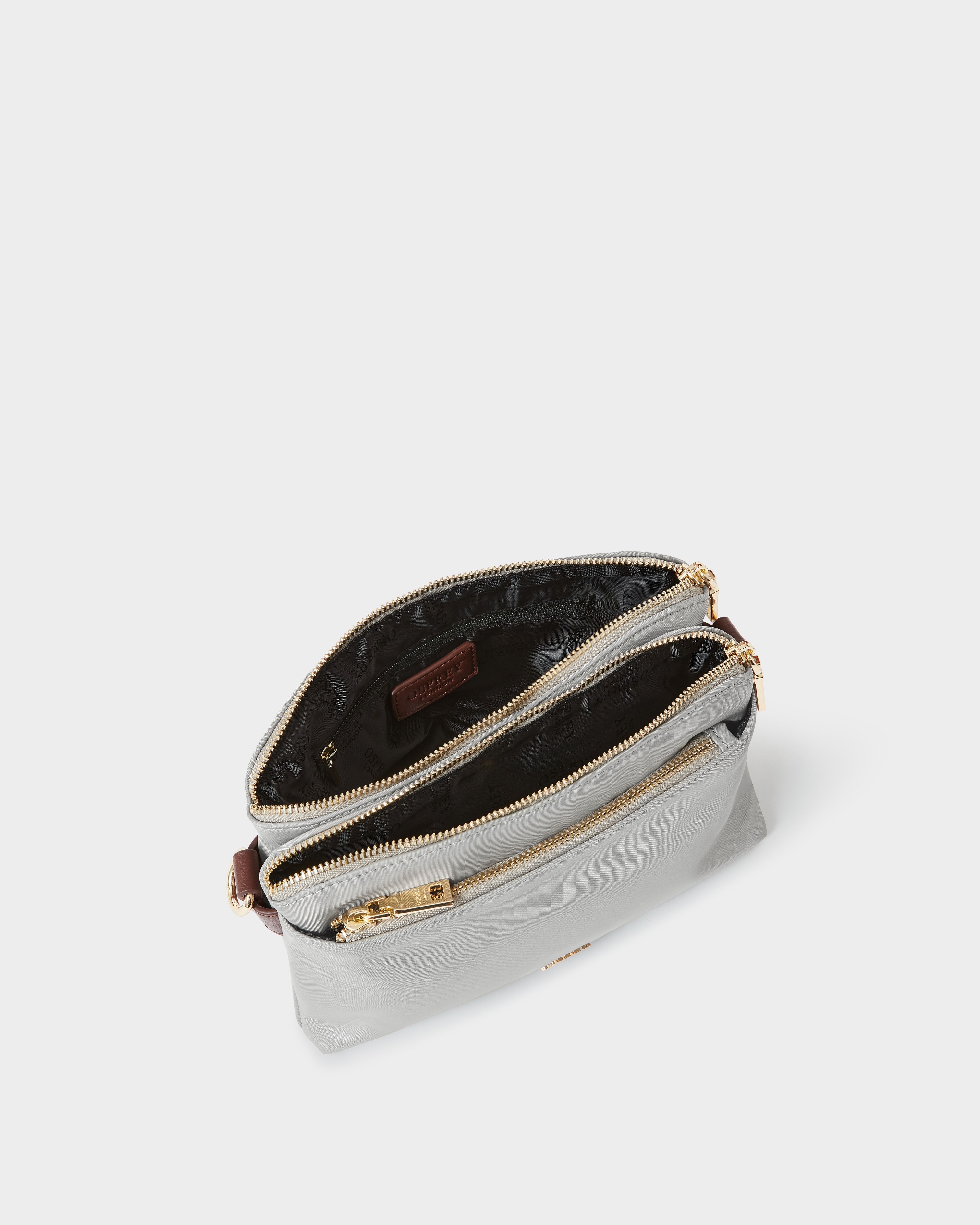 Image number 3 of The Voyage Nylon Crossbody in Silver Grey