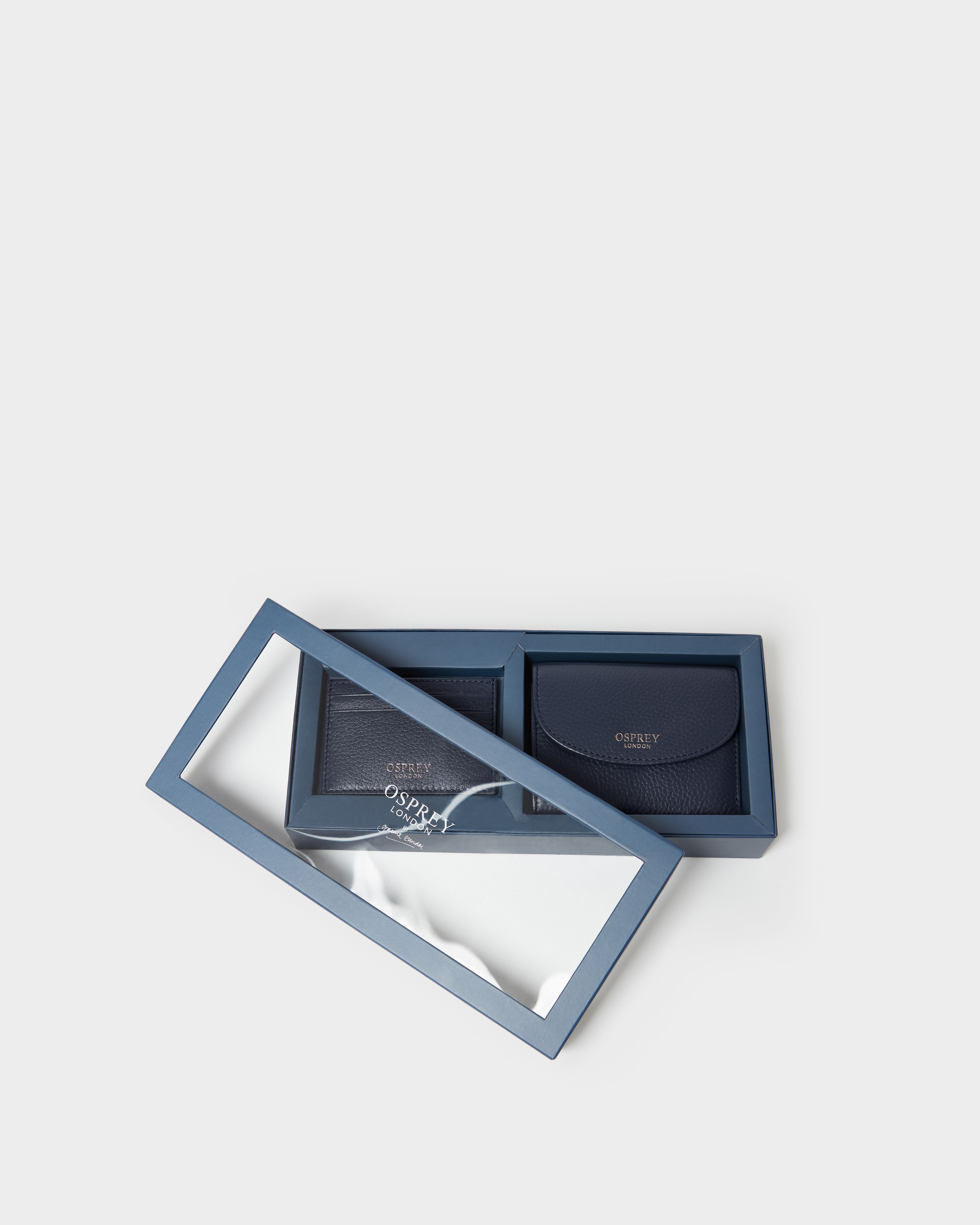The Tilly Leather Purse Gift Set in Navy