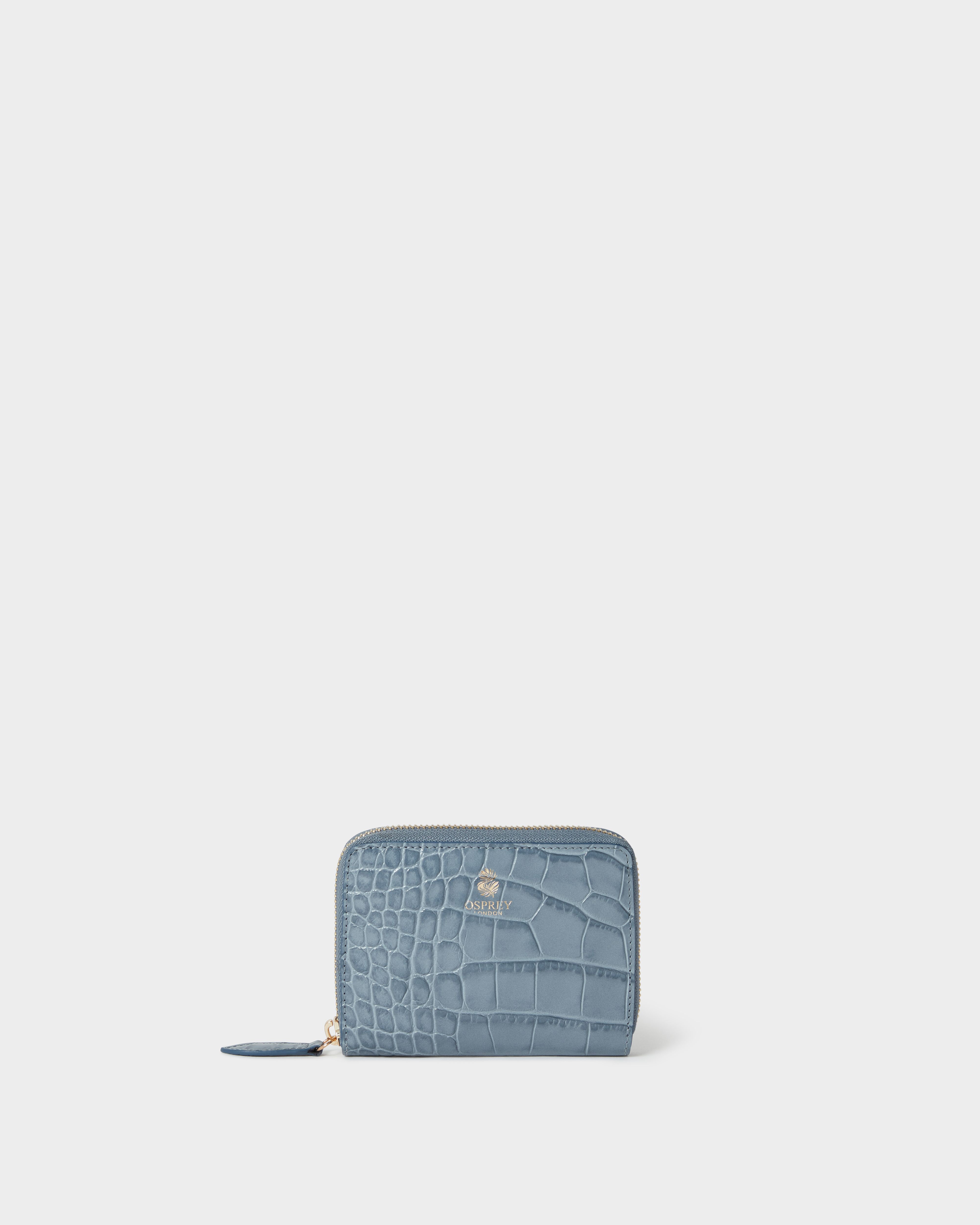 Image number 2 of The Wentworth Large Leather Zip Around in Smokeblue