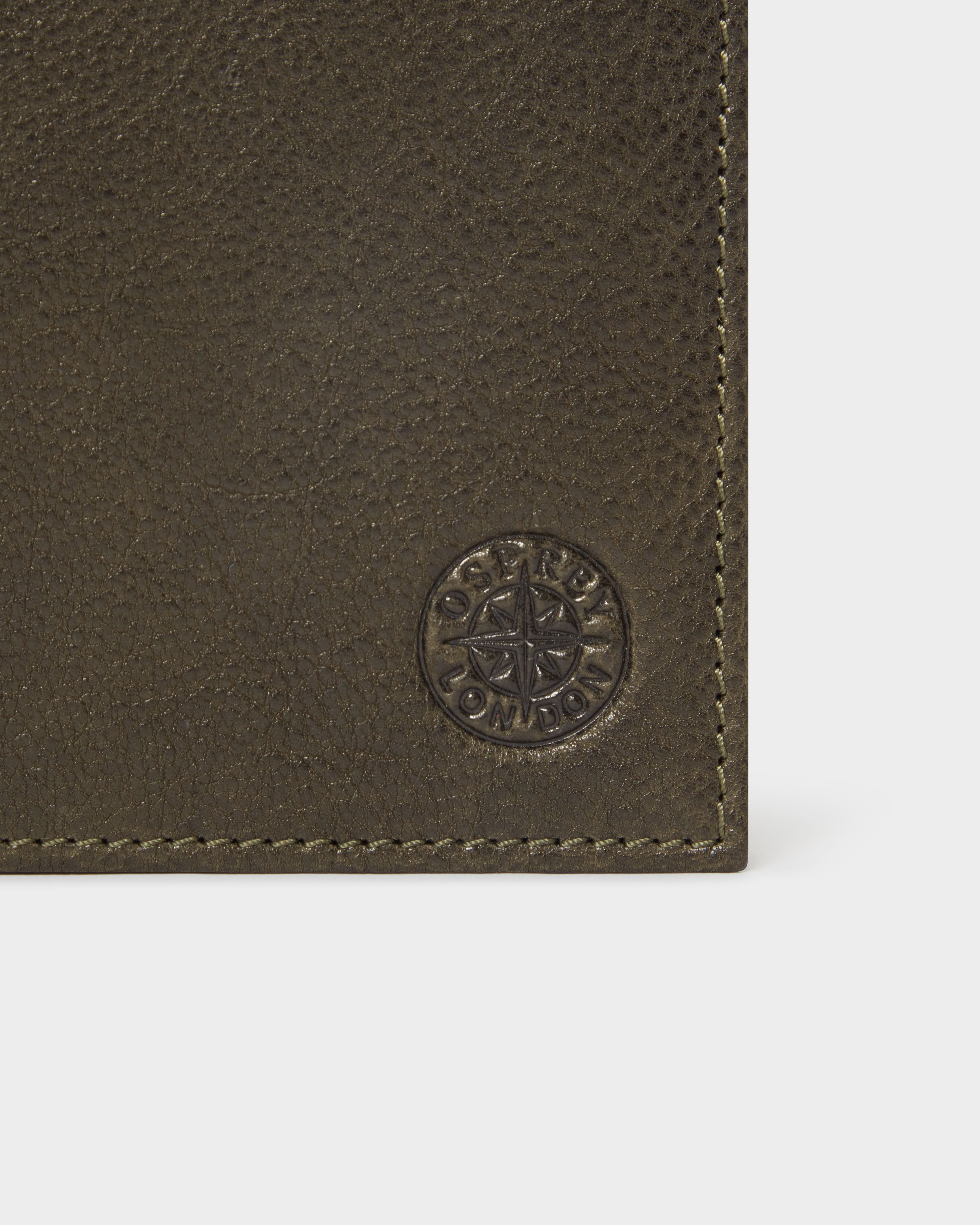Image number 5 of The Compass Leather Passport Holder in Dark Olive