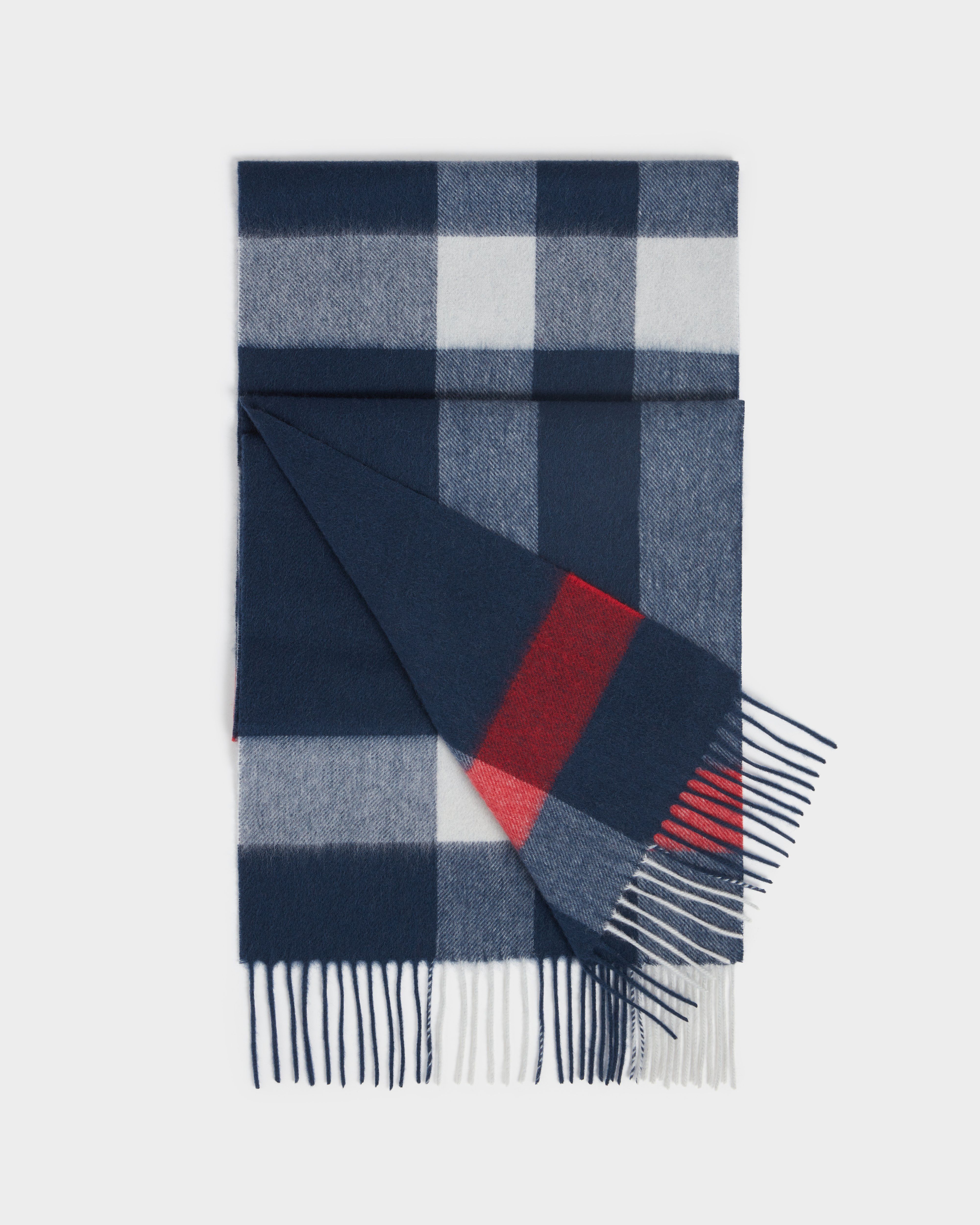The Skye Cashmere Scarf in Blue Multi