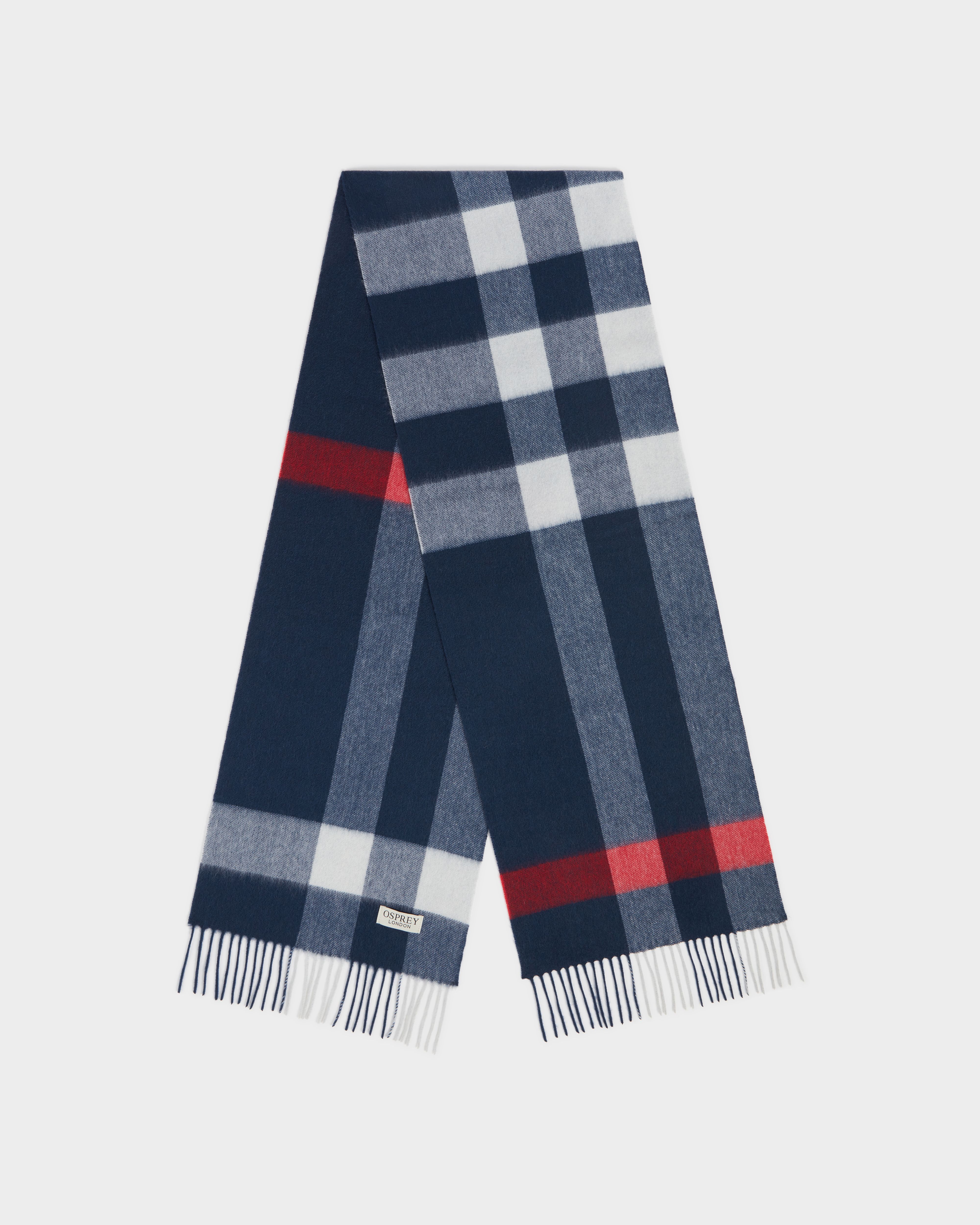 Image number 3 of The Skye Cashmere Scarf in Blue Multi