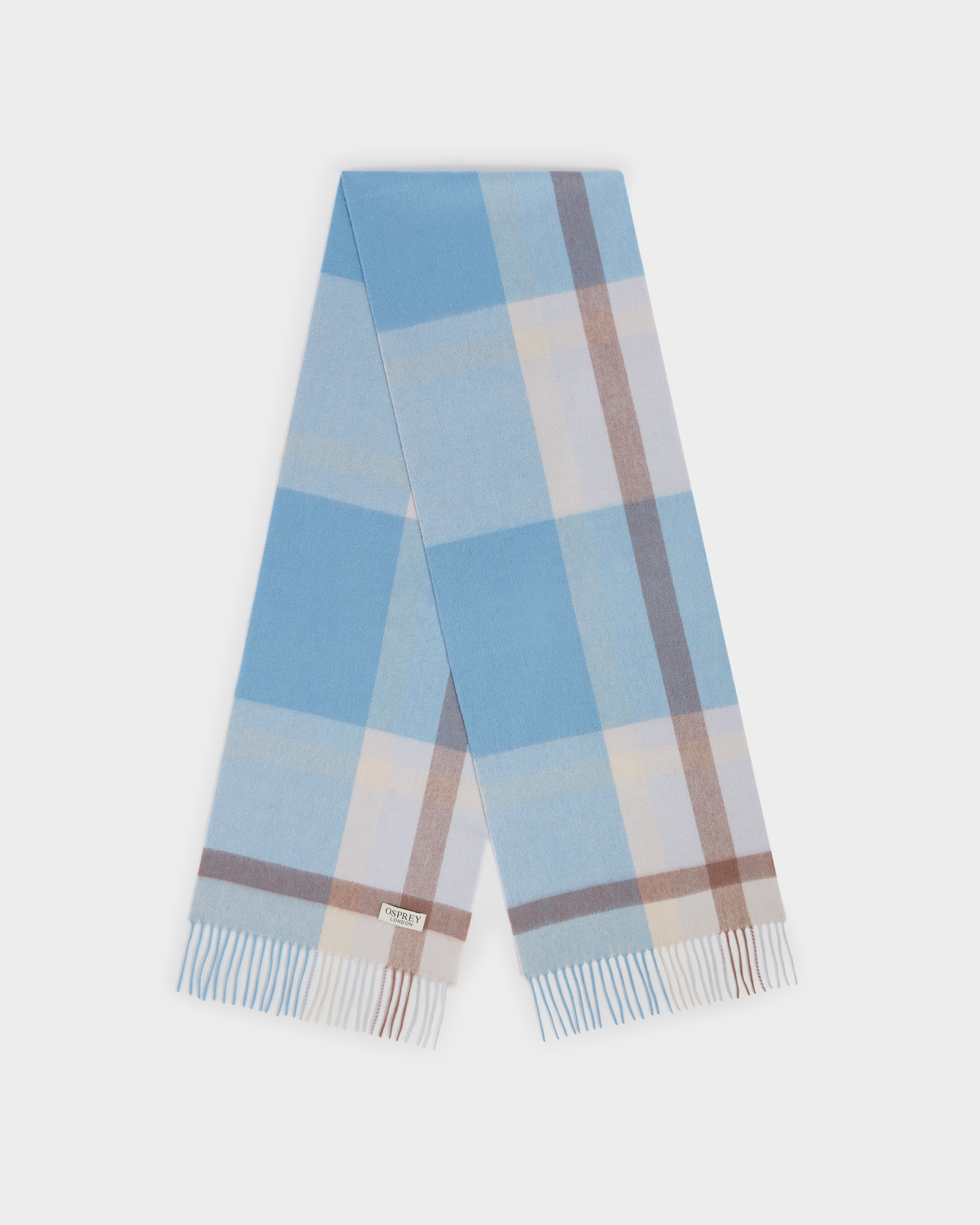 Image number 3 of The Skye Cashmere Scarf in Blue