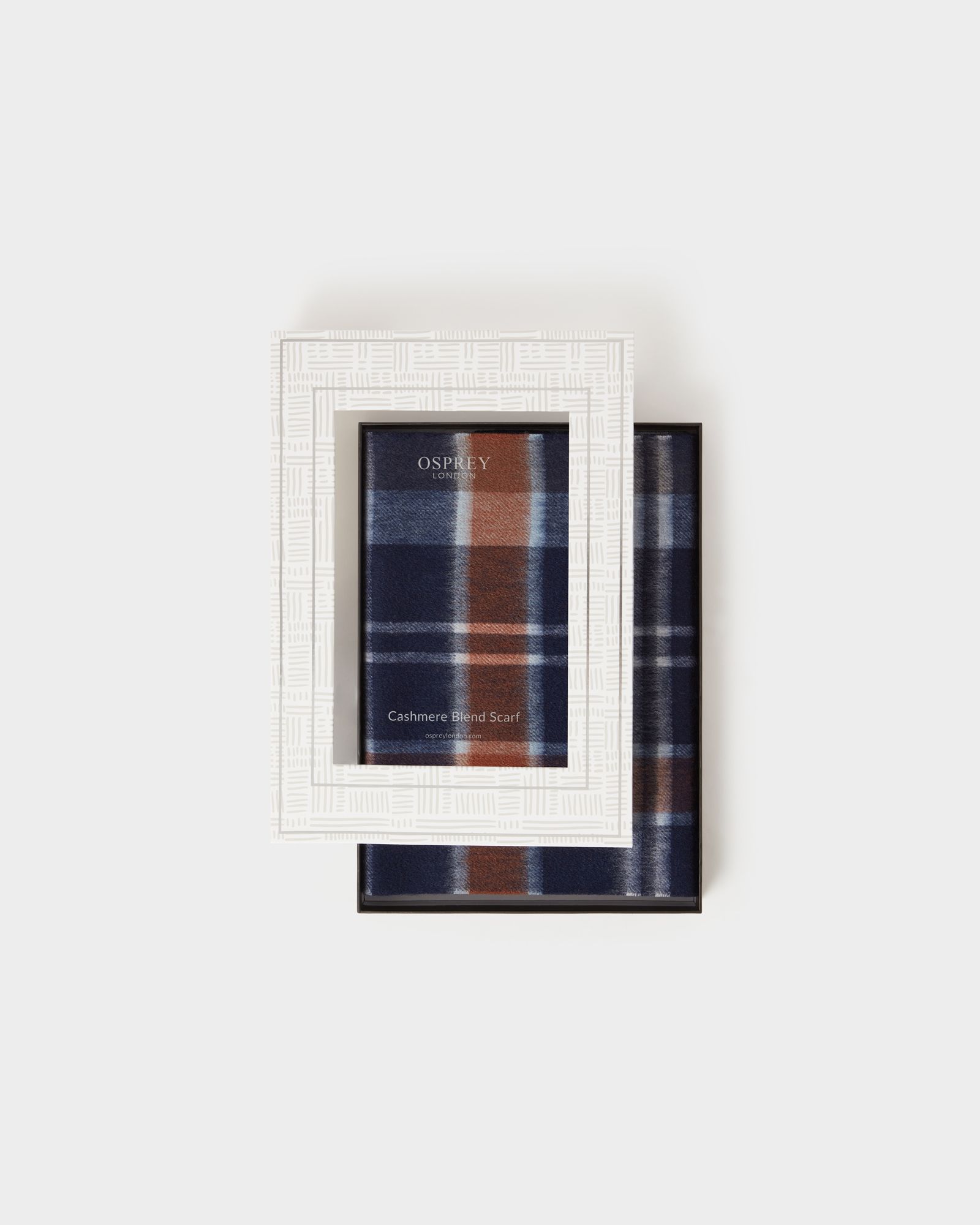 Image number 1 of The Skye Cashmere Blend Scarf in Blue Check