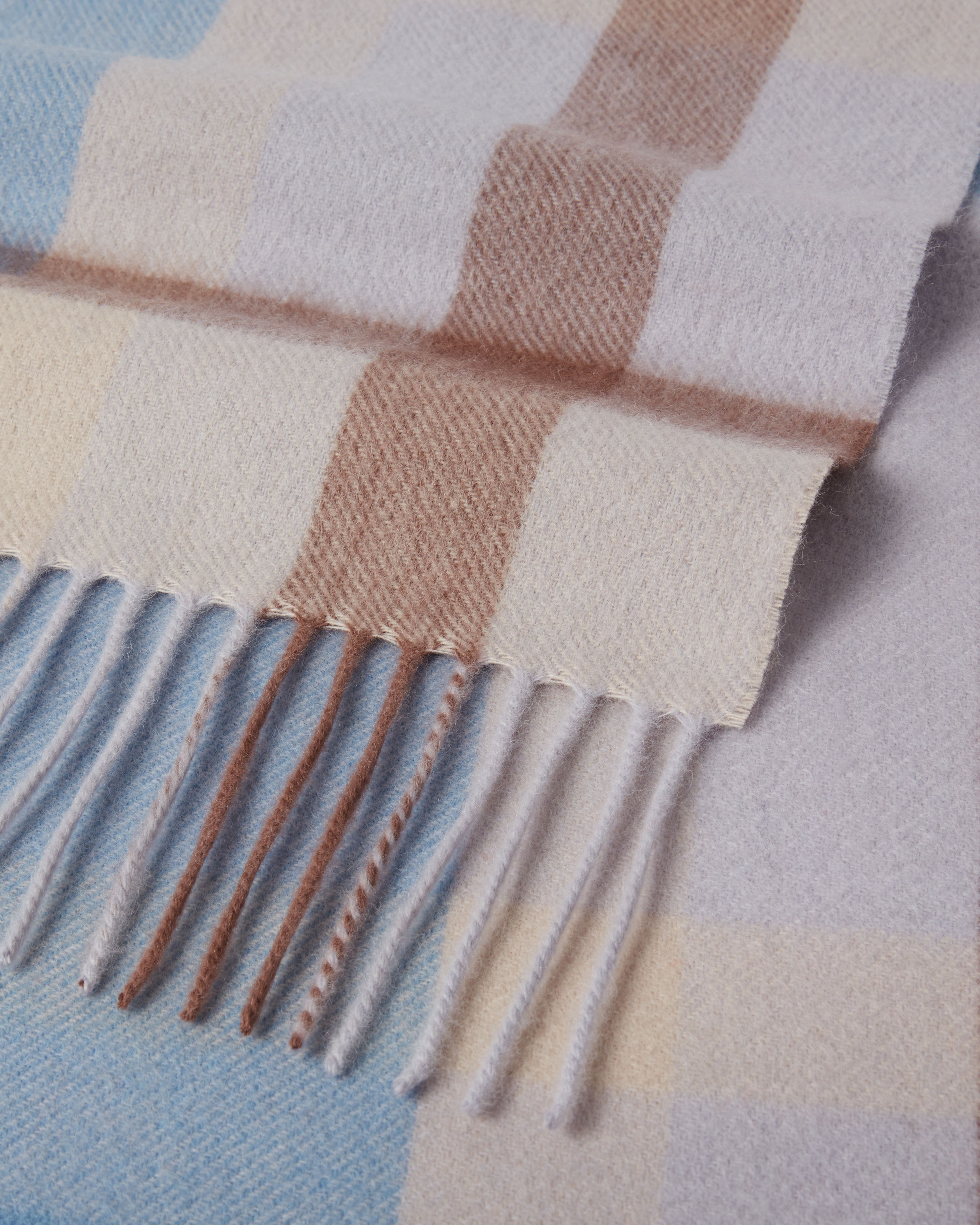 Image number 4 of The Skye Cashmere Scarf in Blue