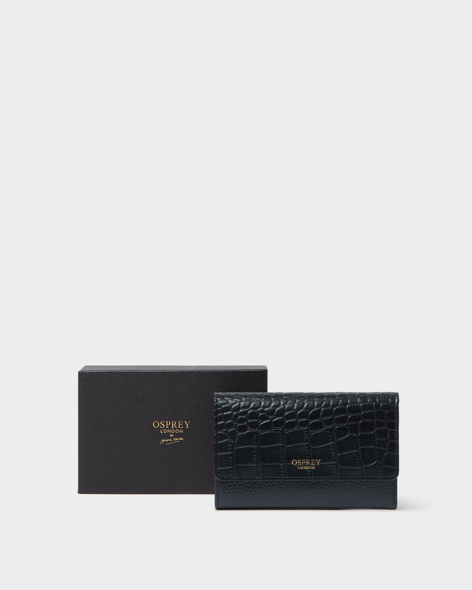 Image number 1 of The Kellie Leather Matinee Purse in Navy