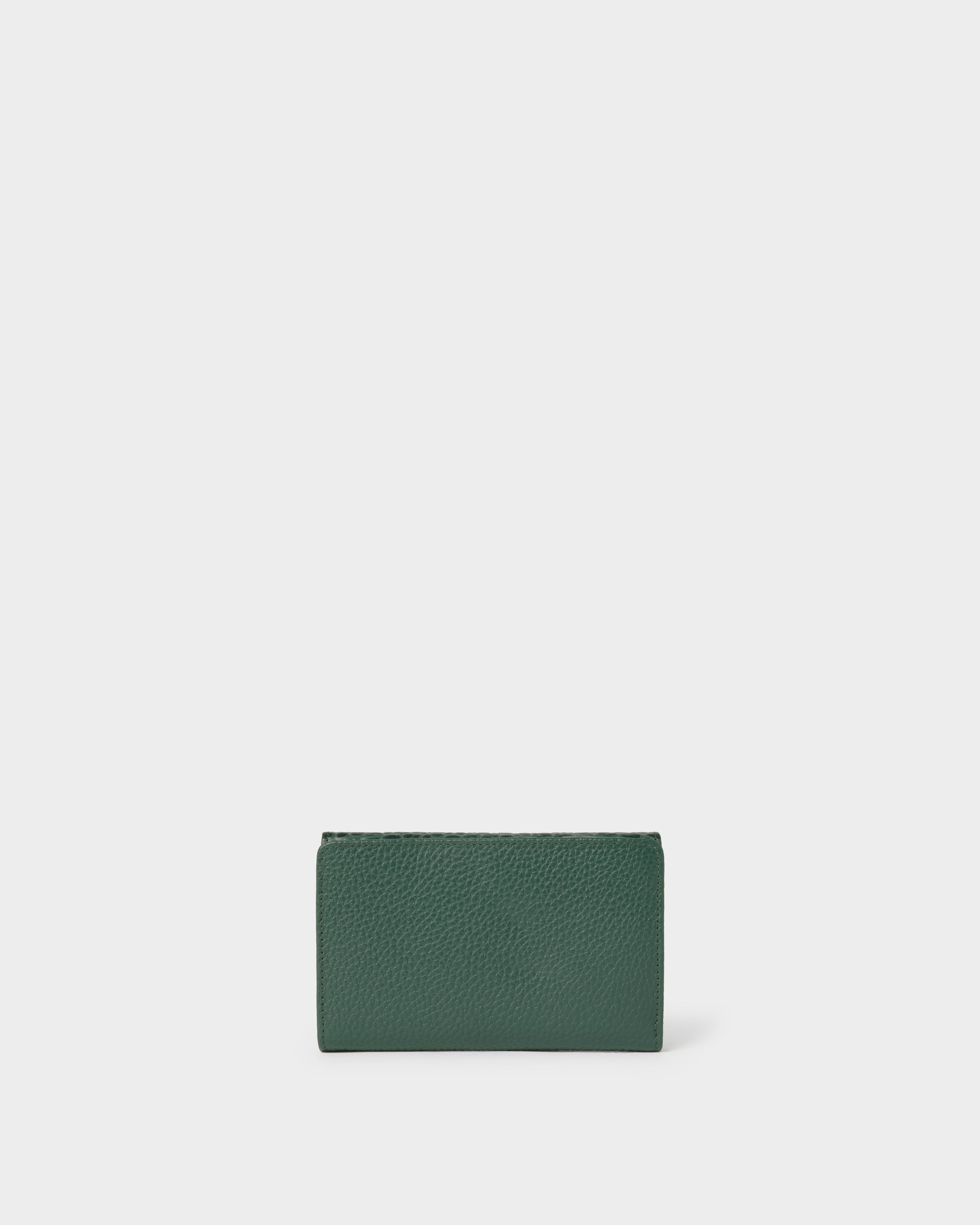 Image number 4 of The Kellie Leather Matinee Purse in Forest