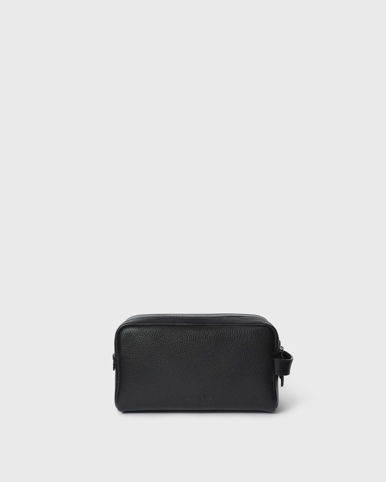 Image number 4 of The Compass Leather Washbag in Black
