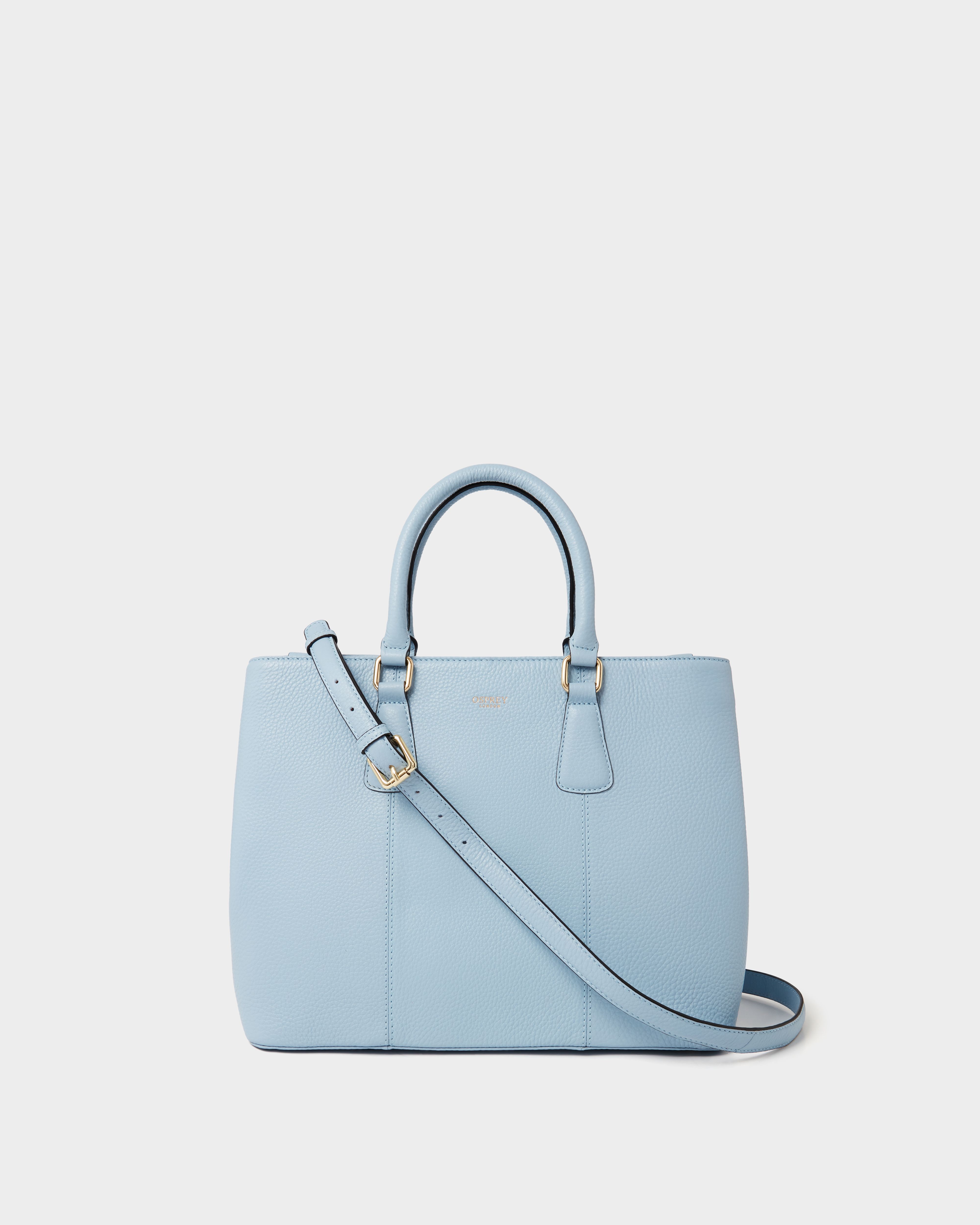 Image number 1 of The Adaline Leather Work Bag in Celestial Blue