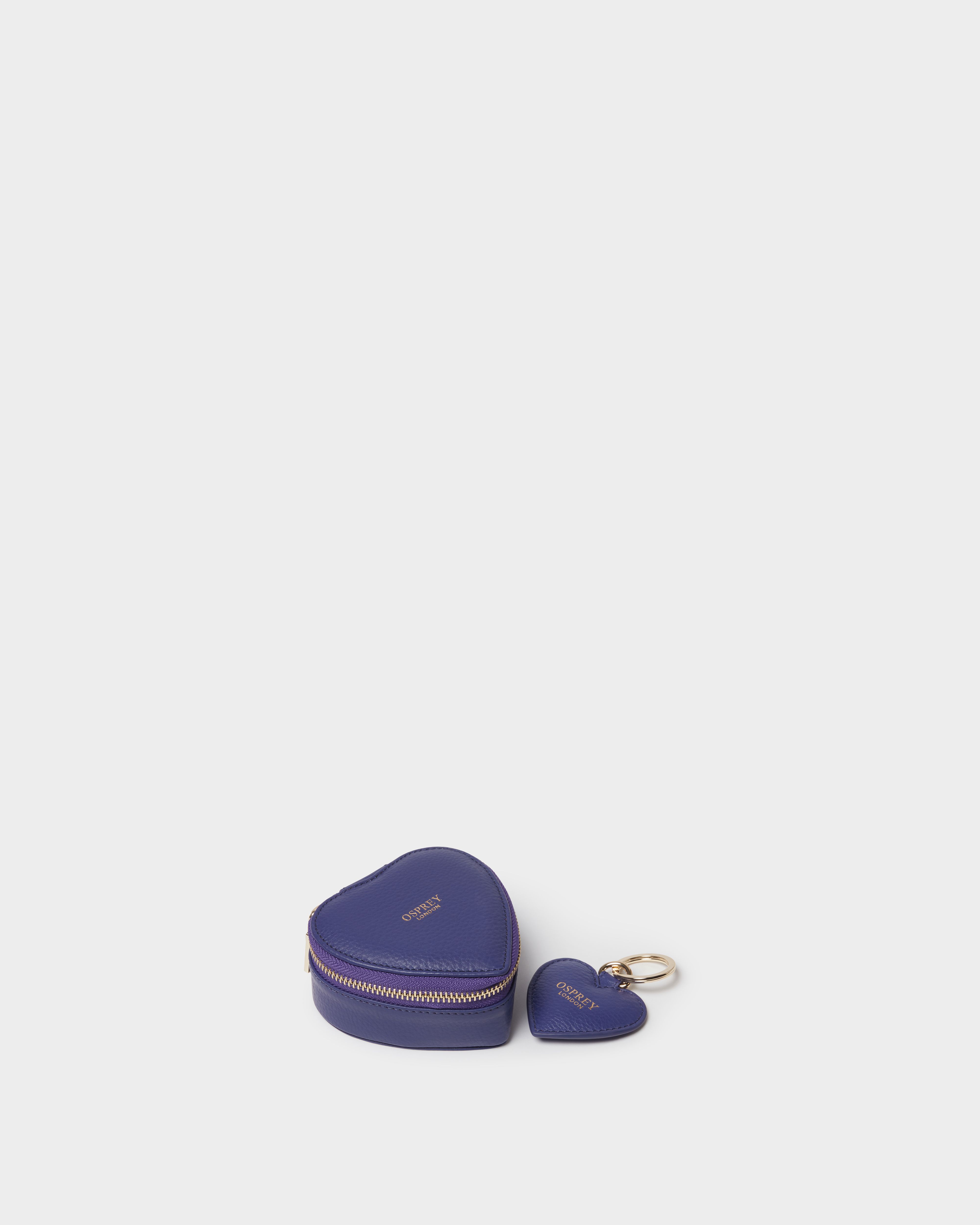 The Tilly Leather Heart Gift Set in Purple