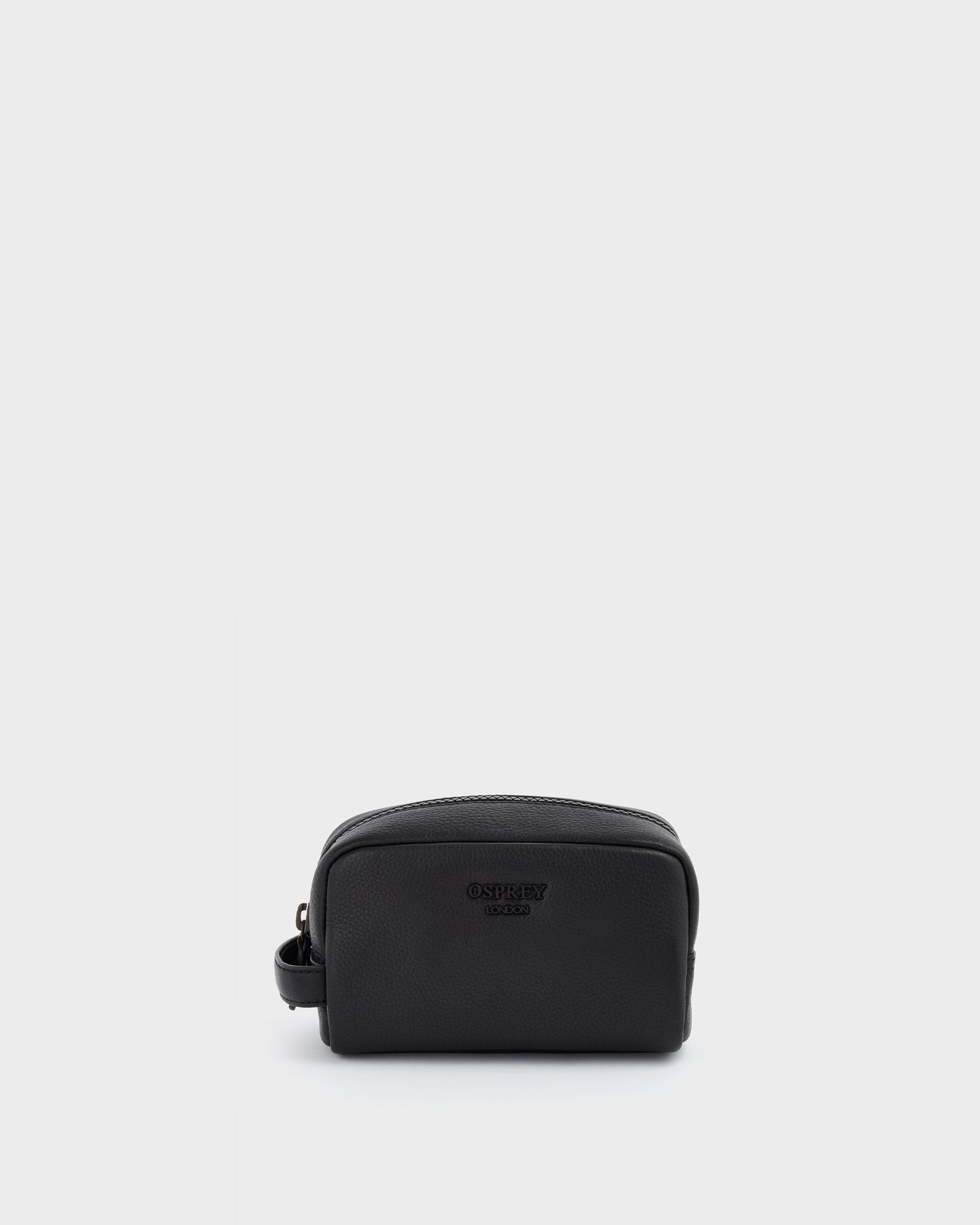 The Onyx Small Leather Washbag OSPREY LONDON Osprey London