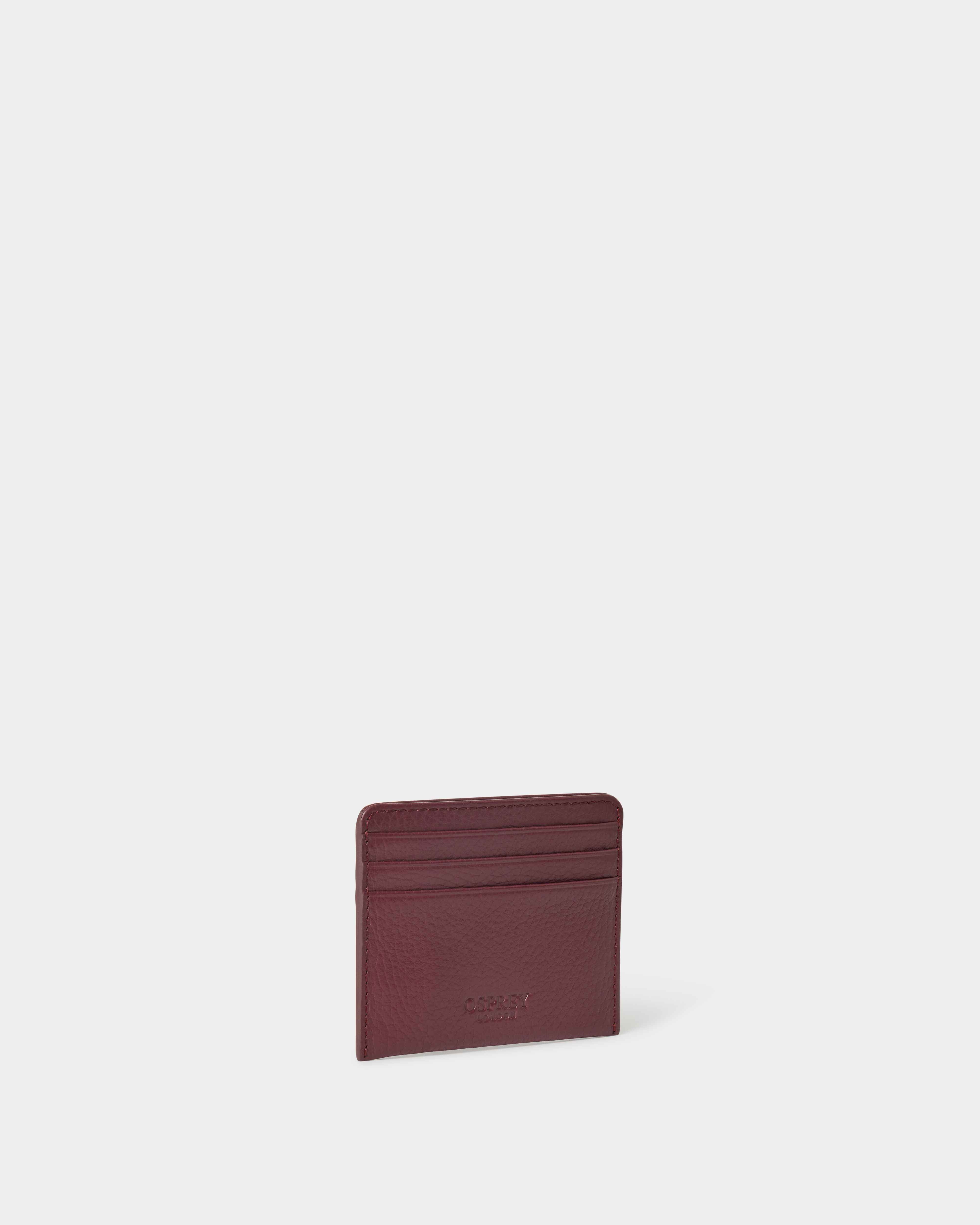 Image number 2 of The Forest Leather Cardholder in Merlot
