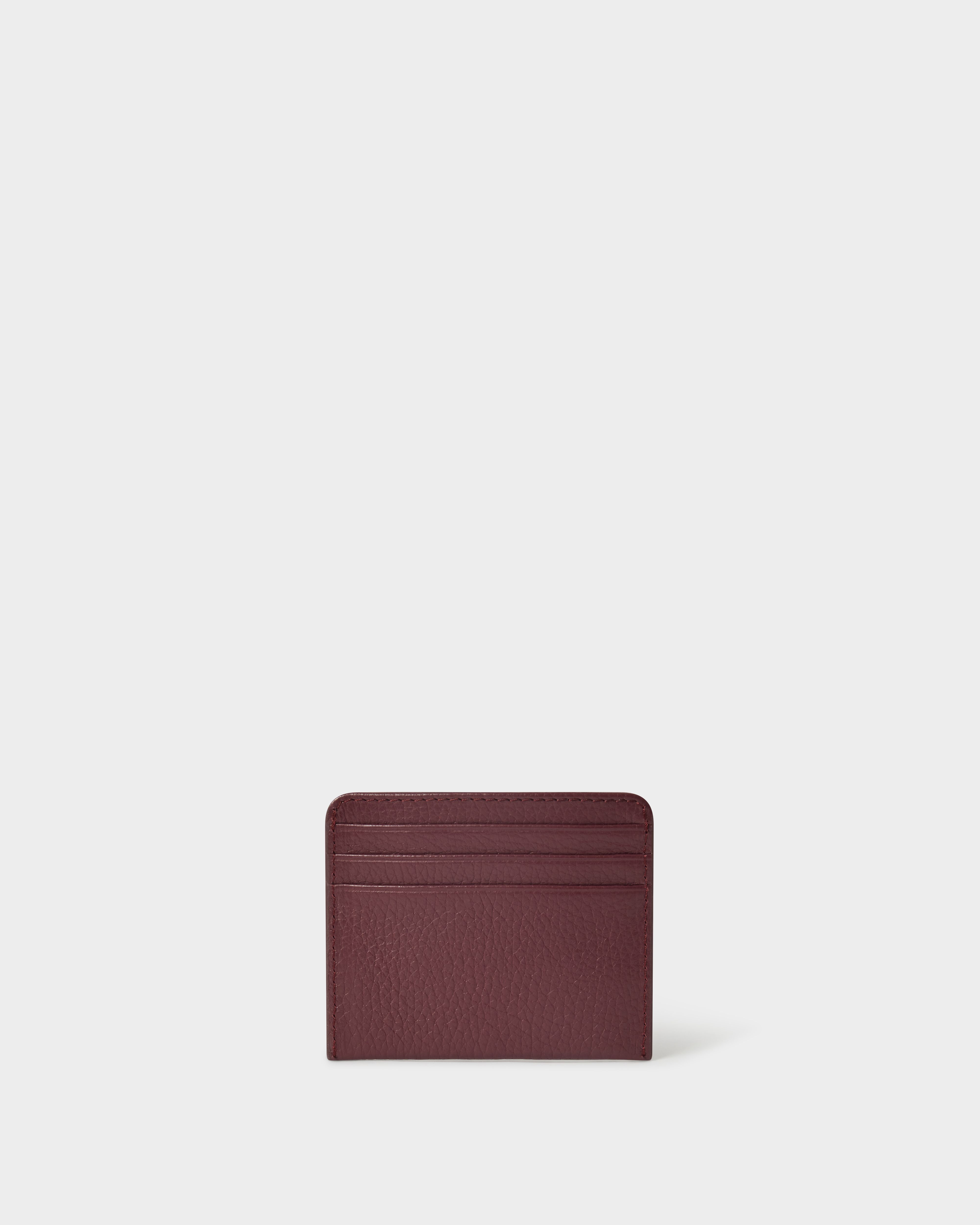 The Forest Leather Cardholder in Merlot