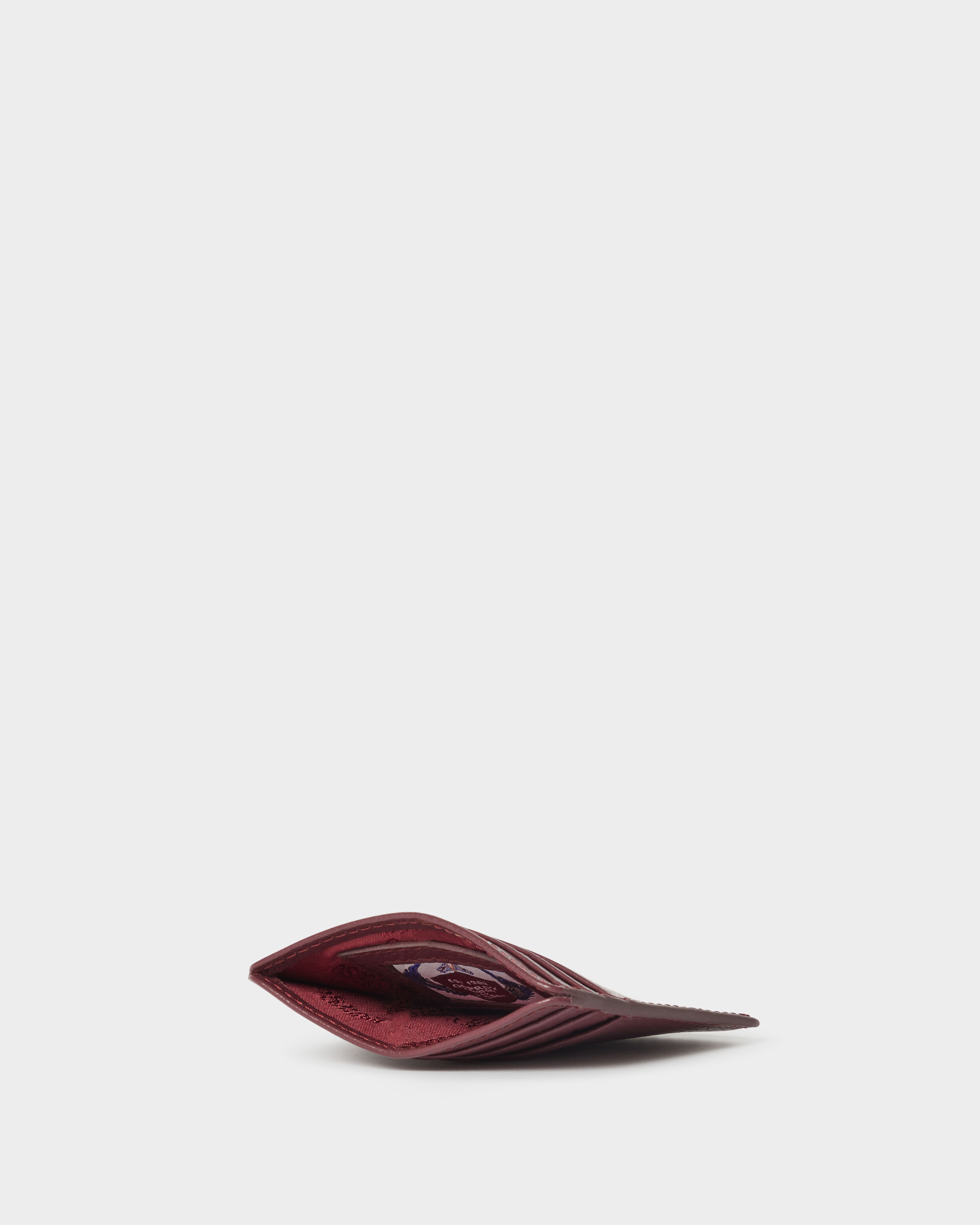 Image number 4 of The Forest Leather Cardholder in Merlot