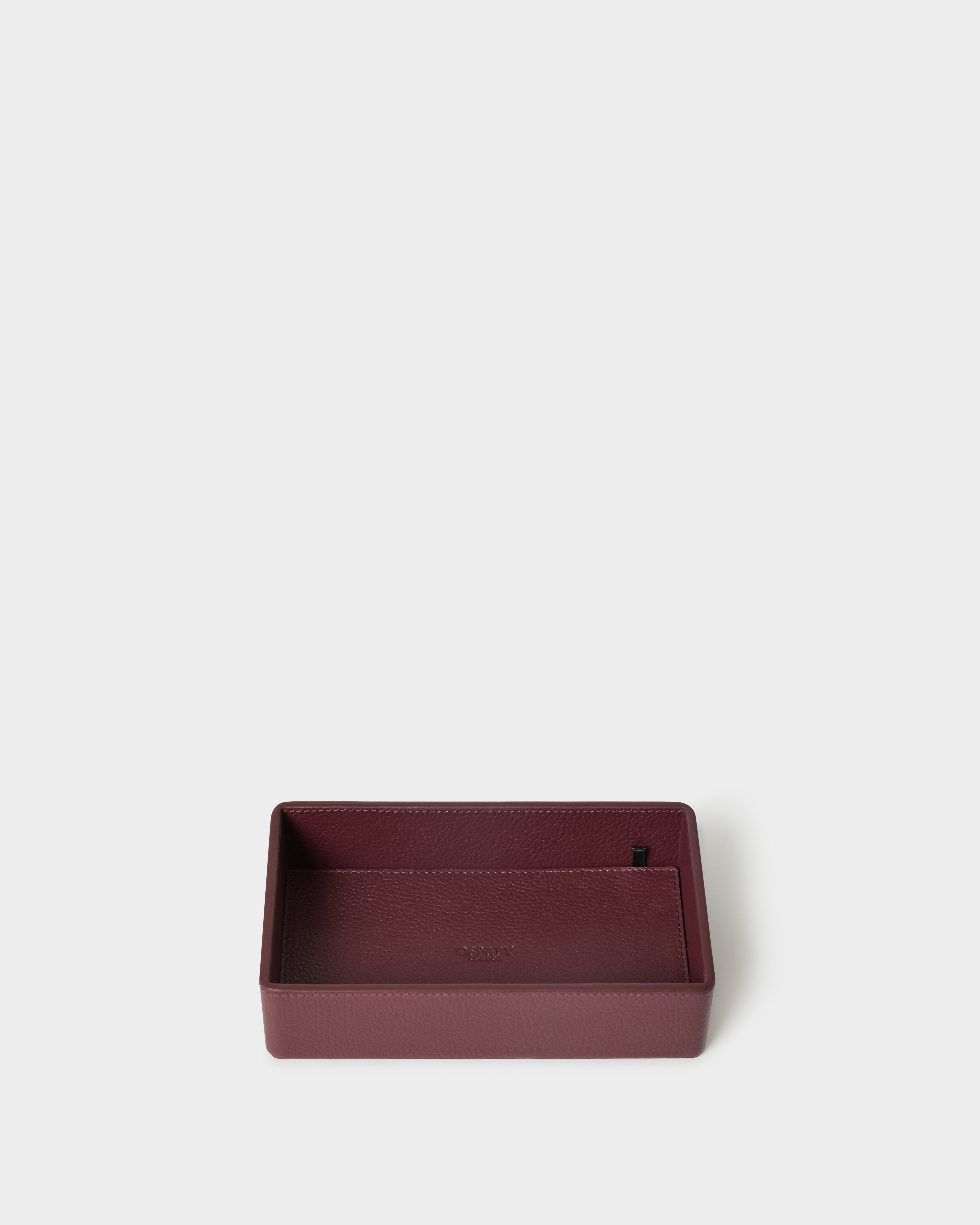 Image number 1 of The Forest Leather Coin Tray in Merlot