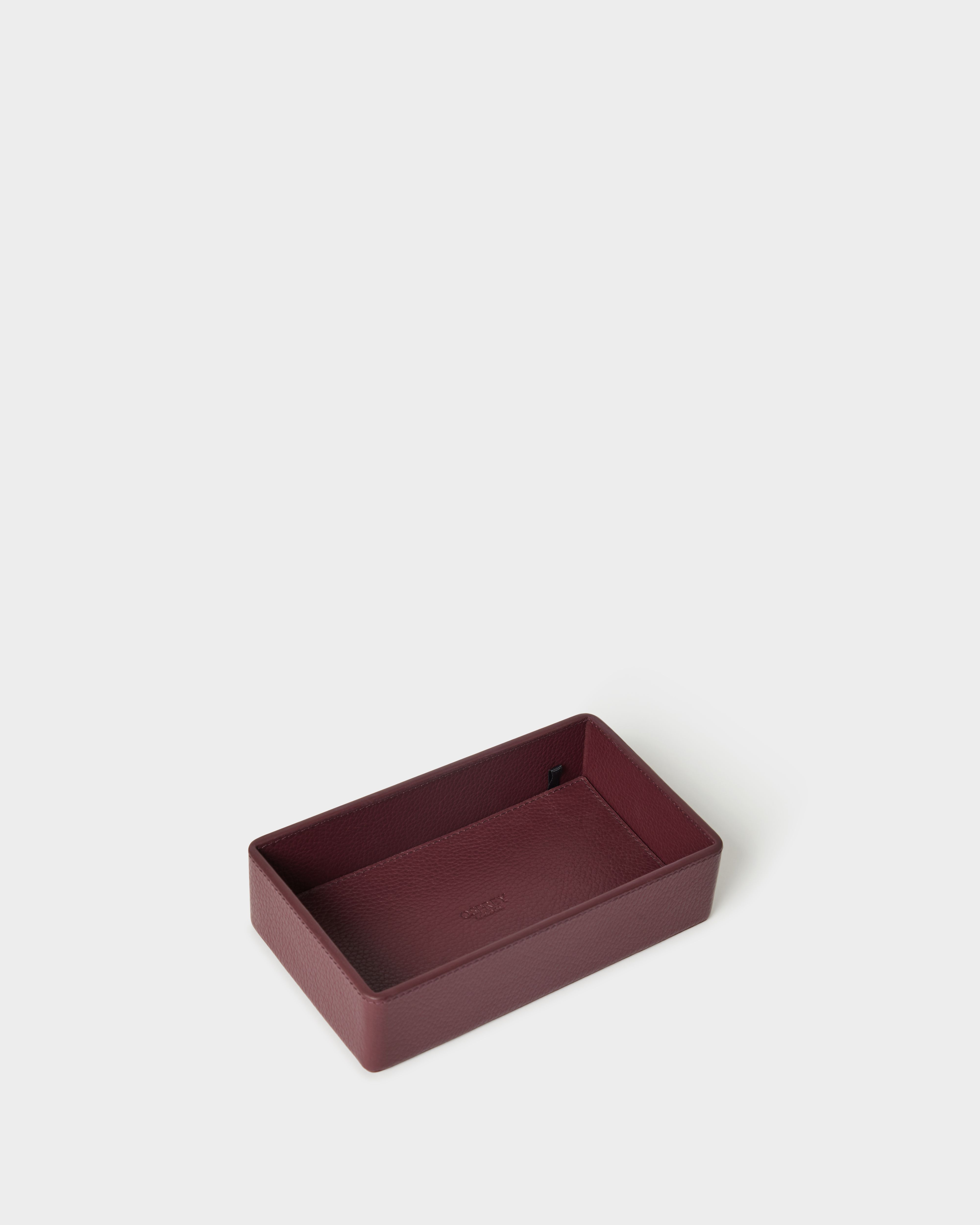Image number 2 of The Forest Leather Coin Tray in Merlot