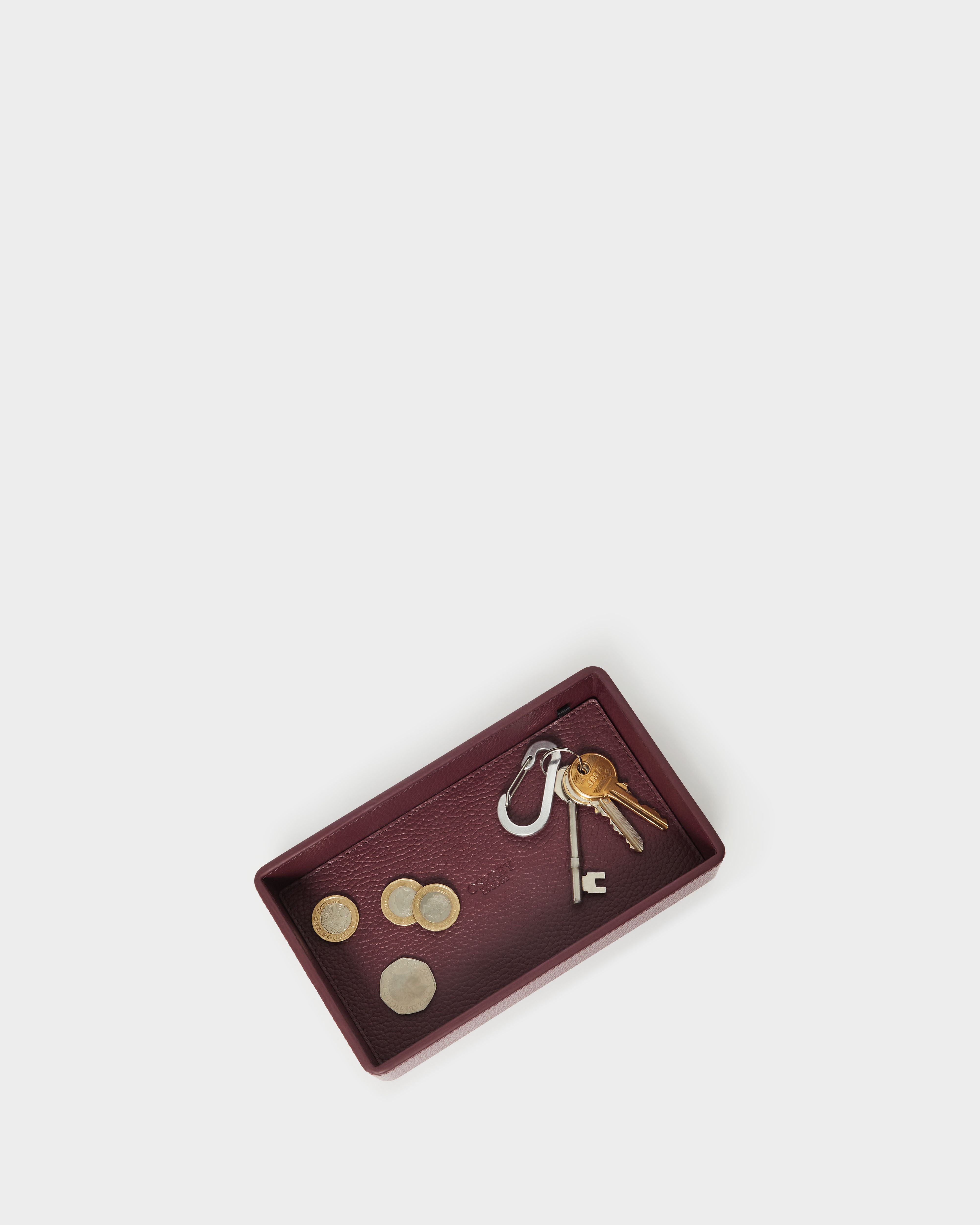 Image number 3 of The Forest Leather Coin Tray in Merlot