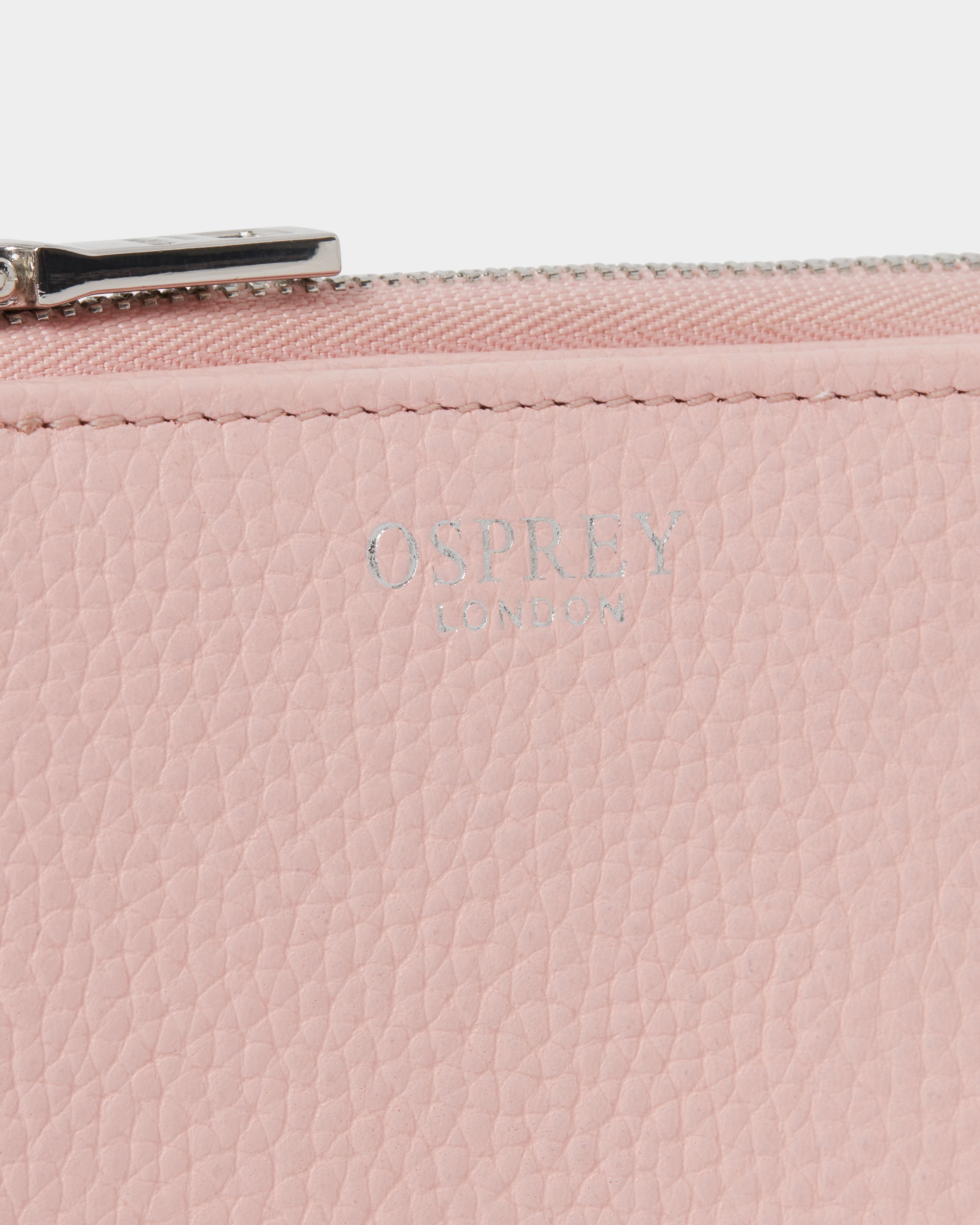 Image number 5 of The Stella Medium Leather Zip-round Purse in Blush