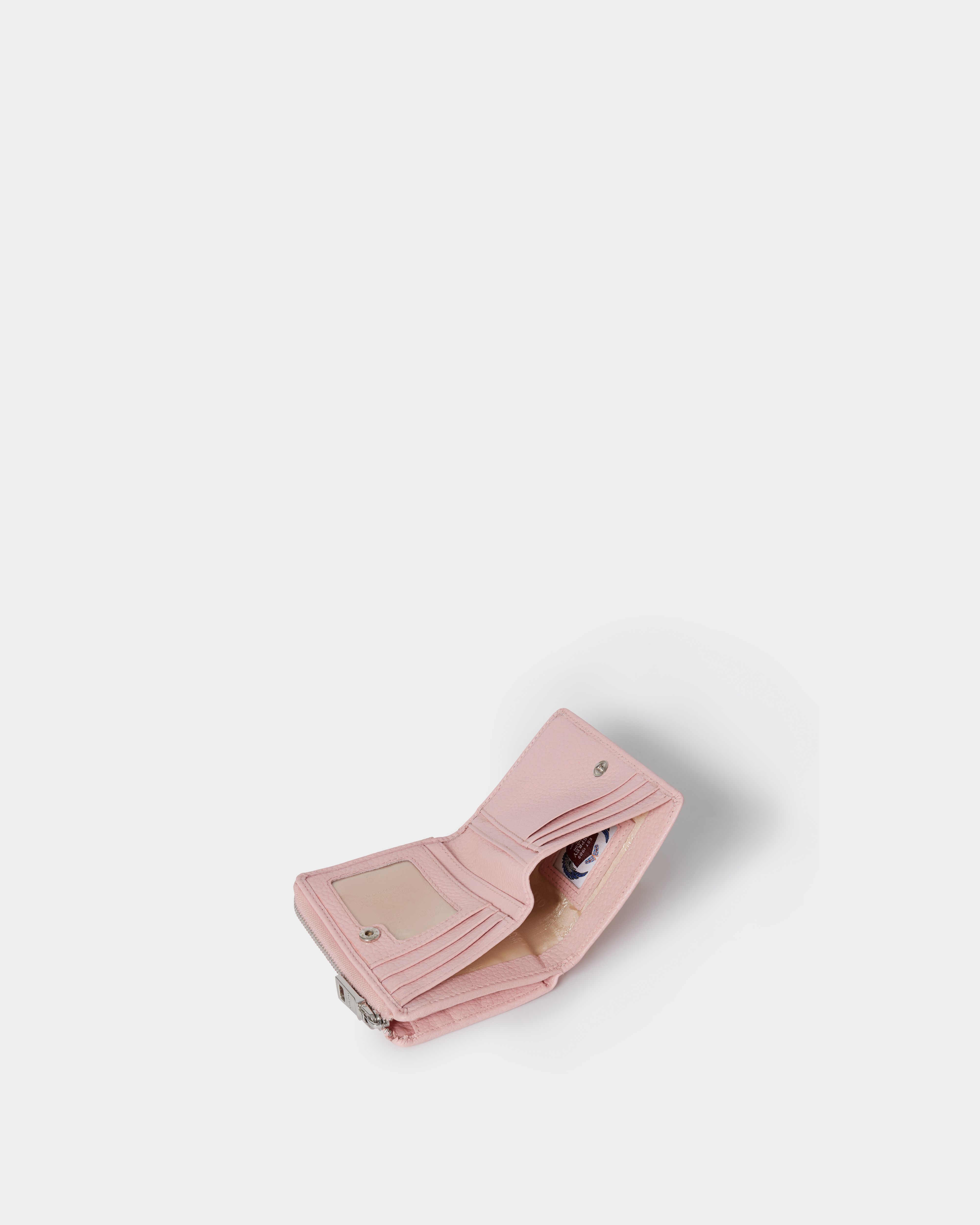 Image number 4 of The Stella Medium Leather Zip-round Purse in Blush