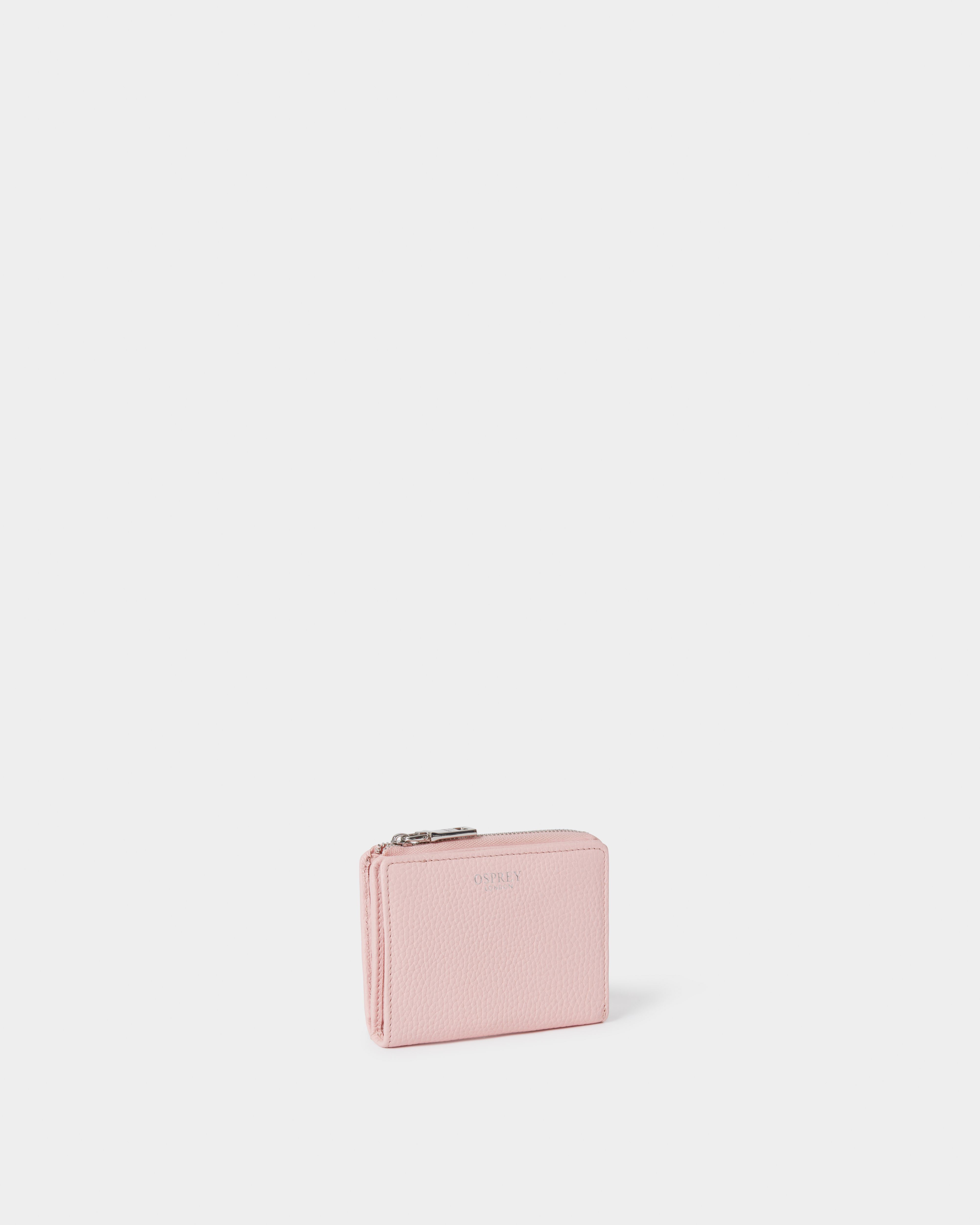 Image number 2 of The Stella Medium Leather Zip-round Purse in Blush