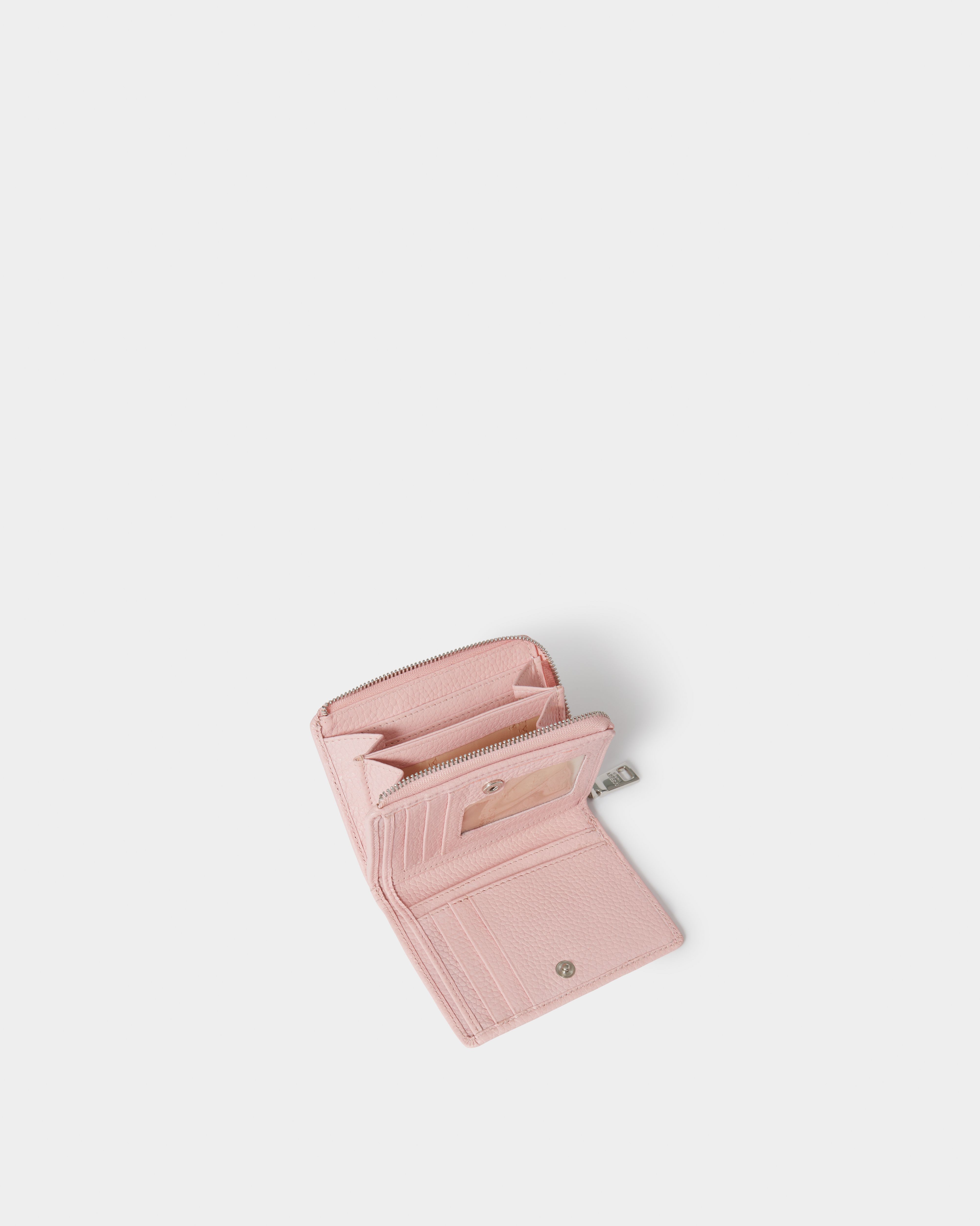 Image number 3 of The Stella Medium Leather Zip-round Purse in Blush