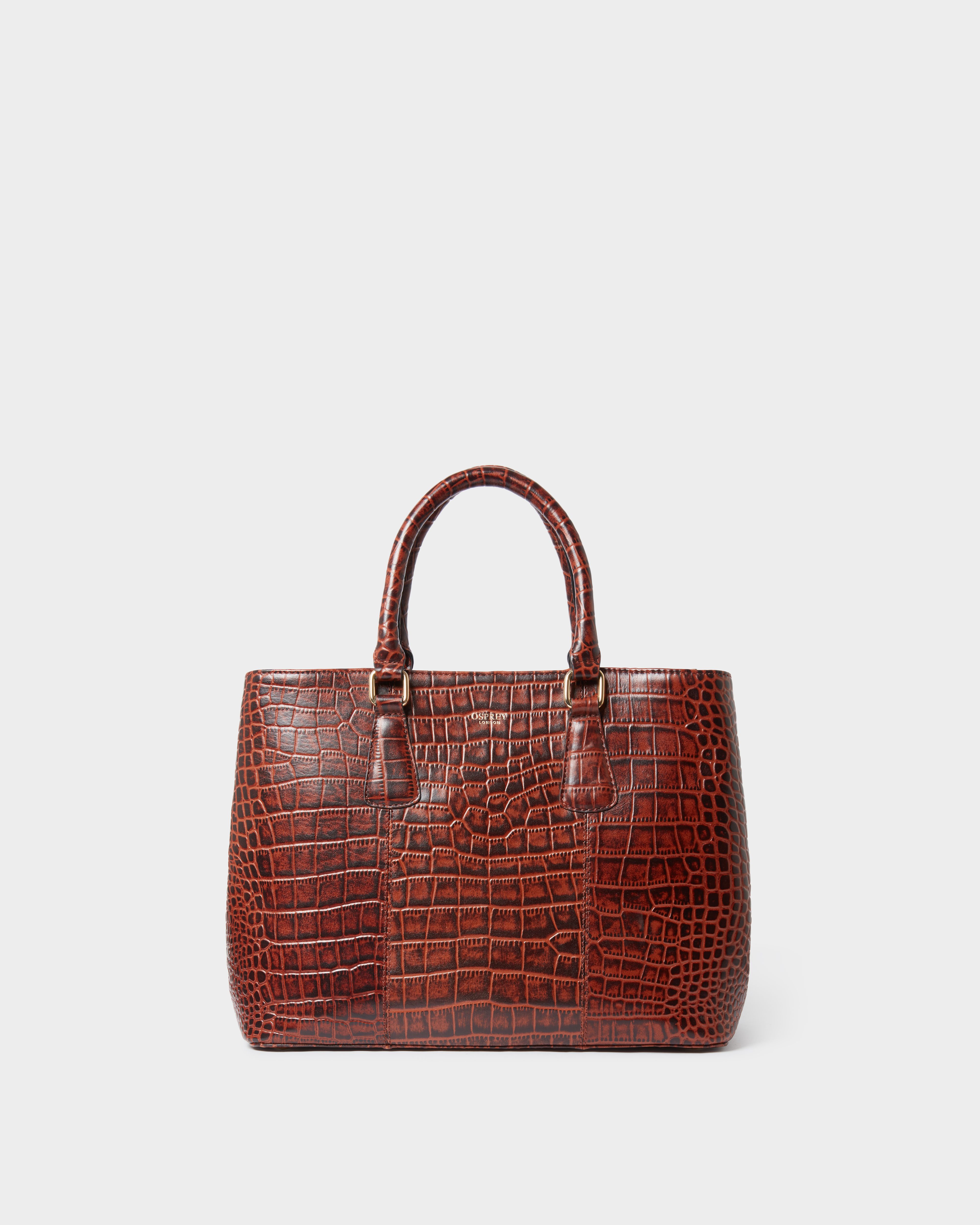 Image number 3 of The Adaline Leather Work Bag in Brandy