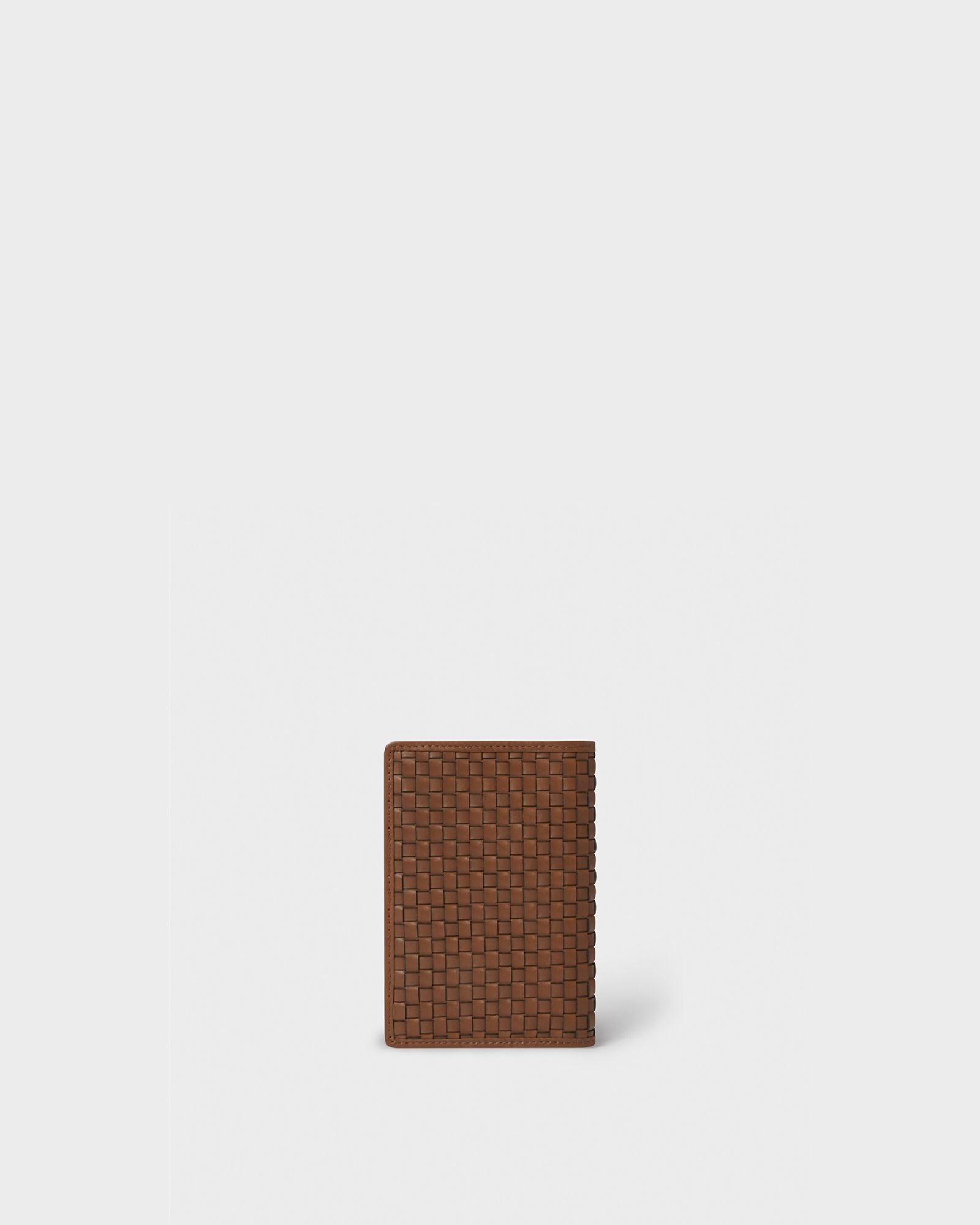Image number 3 of The Woven Leather Small Notebook in Tan
