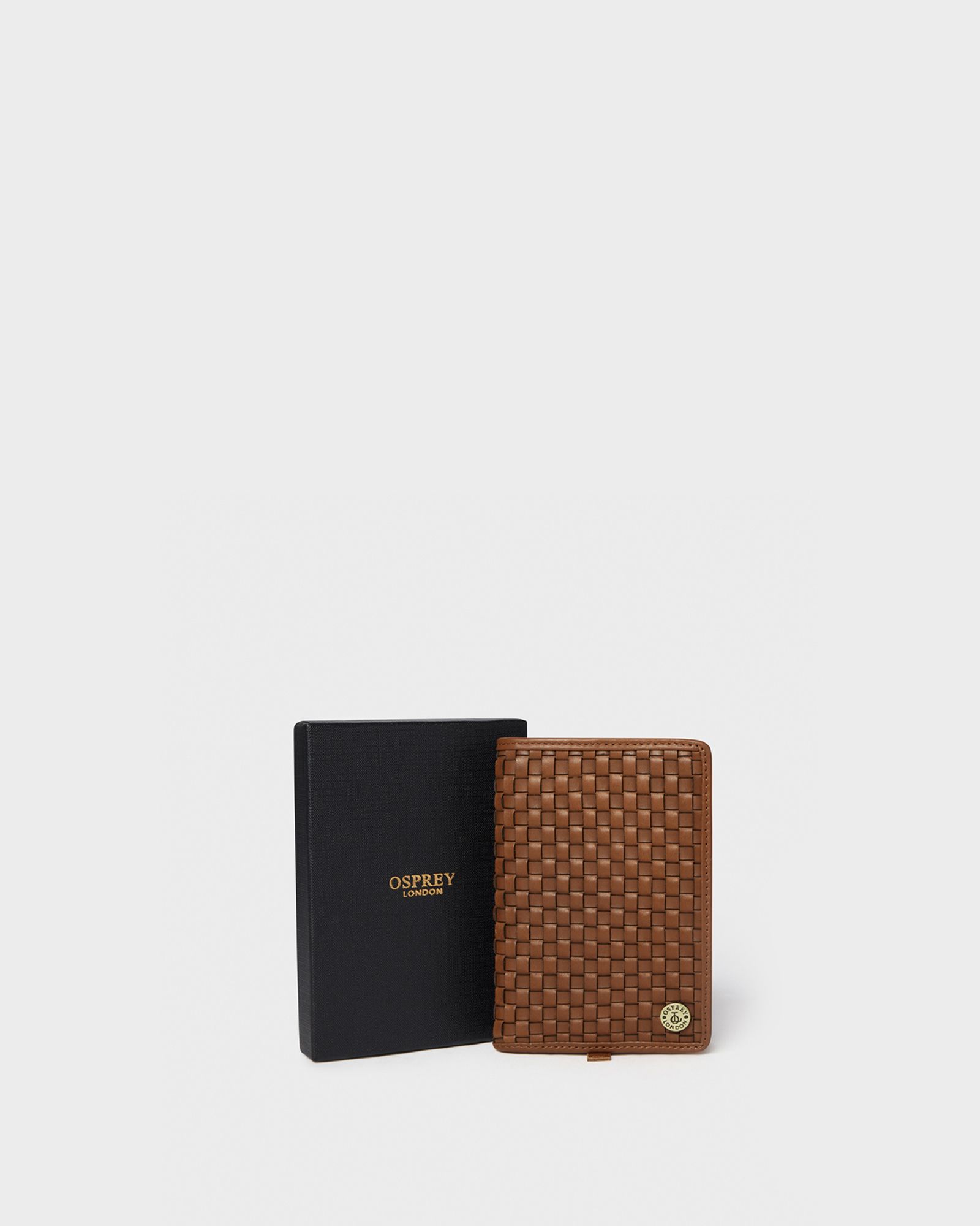 Image number 5 of The Woven Leather Small Notebook in Tan
