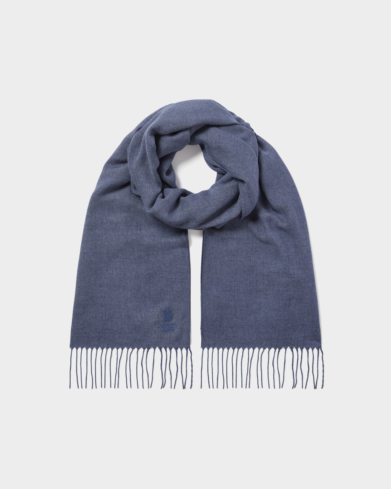Image number 1 of The Italian Lightweight Wrap Scarf in Navy Melange