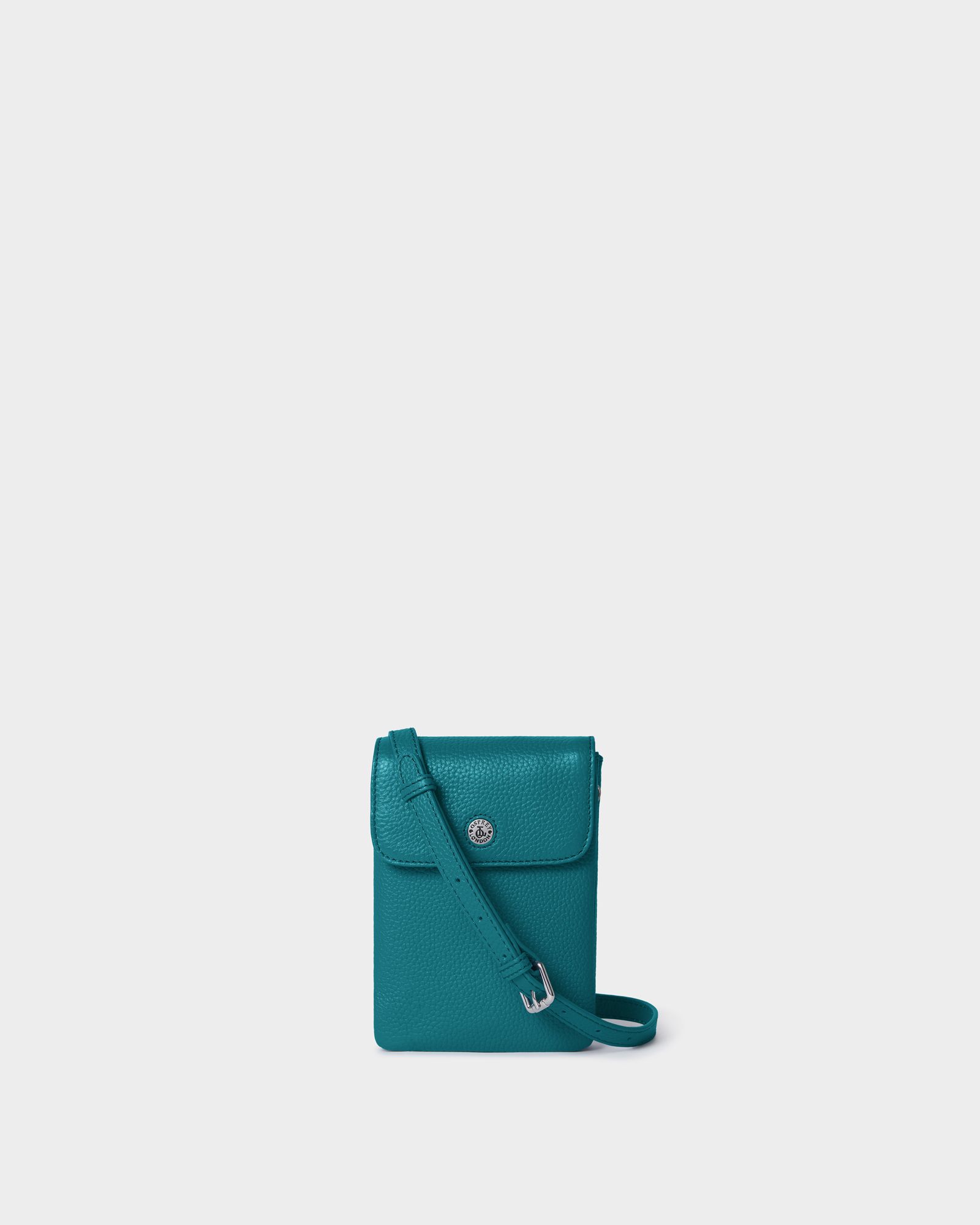 Image number 1 of The Madison Leather Phone Bag in Dark Teal