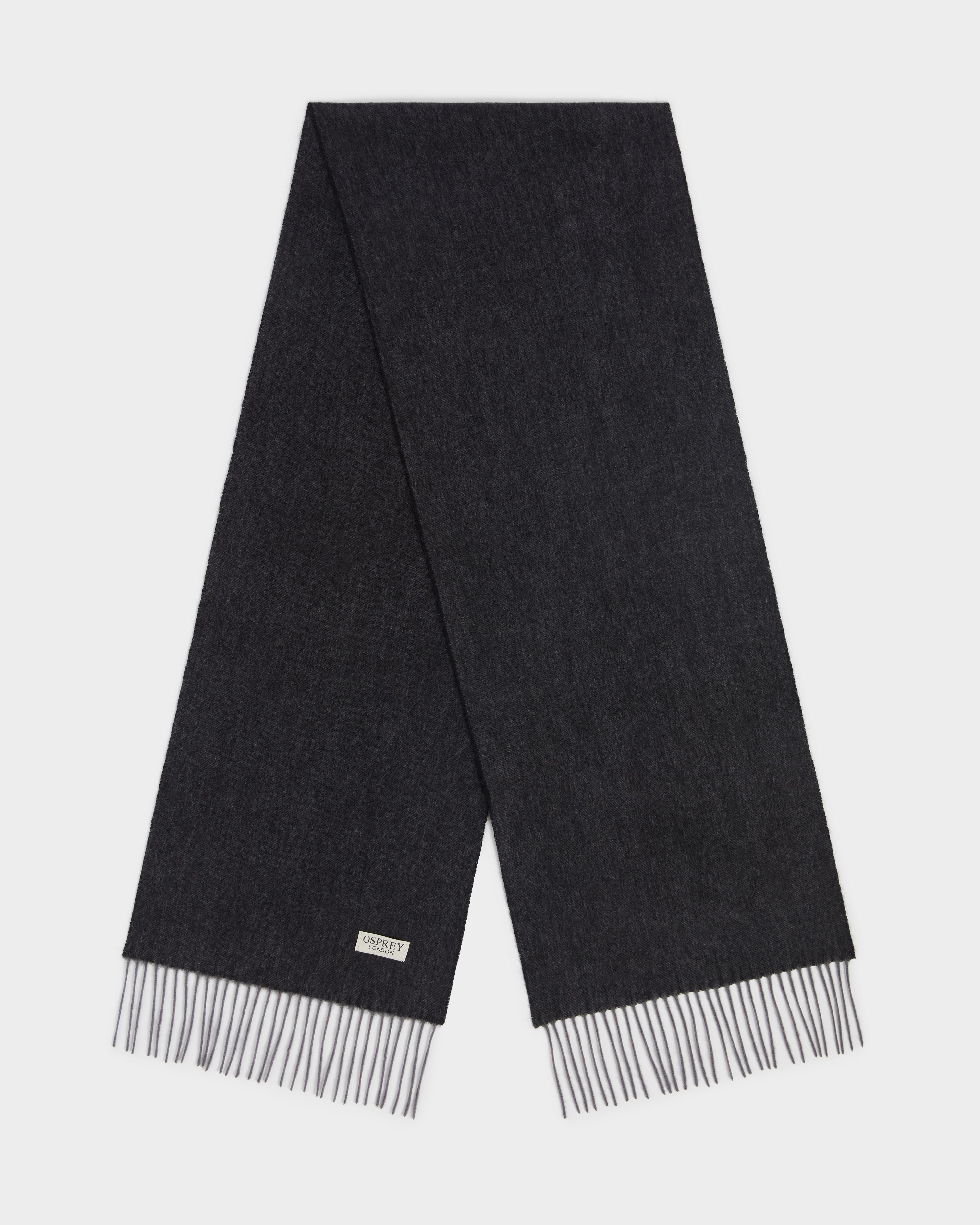 Image number 2 of The Lumi Wool Scarf in Dark Grey