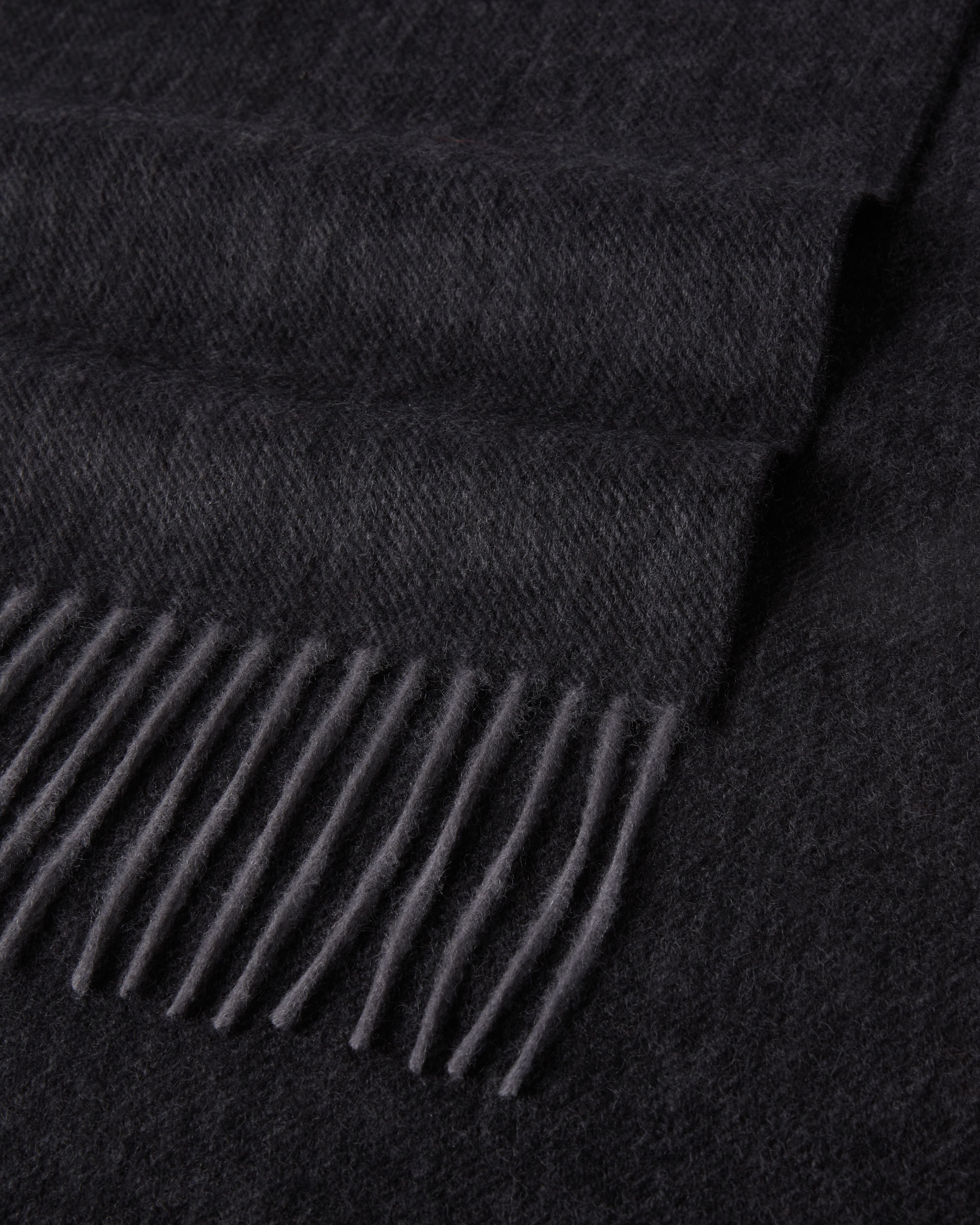 Image number 4 of The Lumi Wool Scarf in Dark Grey