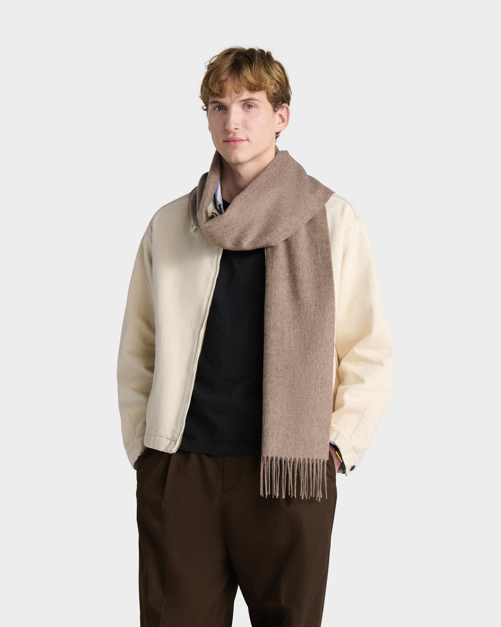 The Lumi Scarf in Biscuit