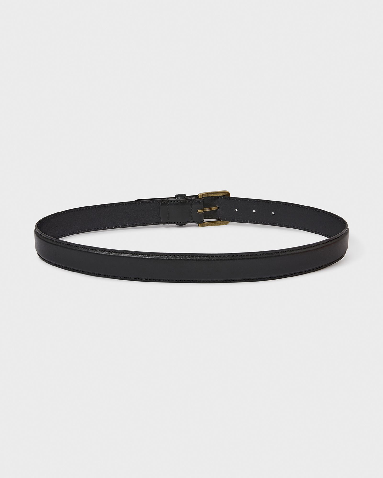 Image number 2 of The Profile Leather Belt in Black