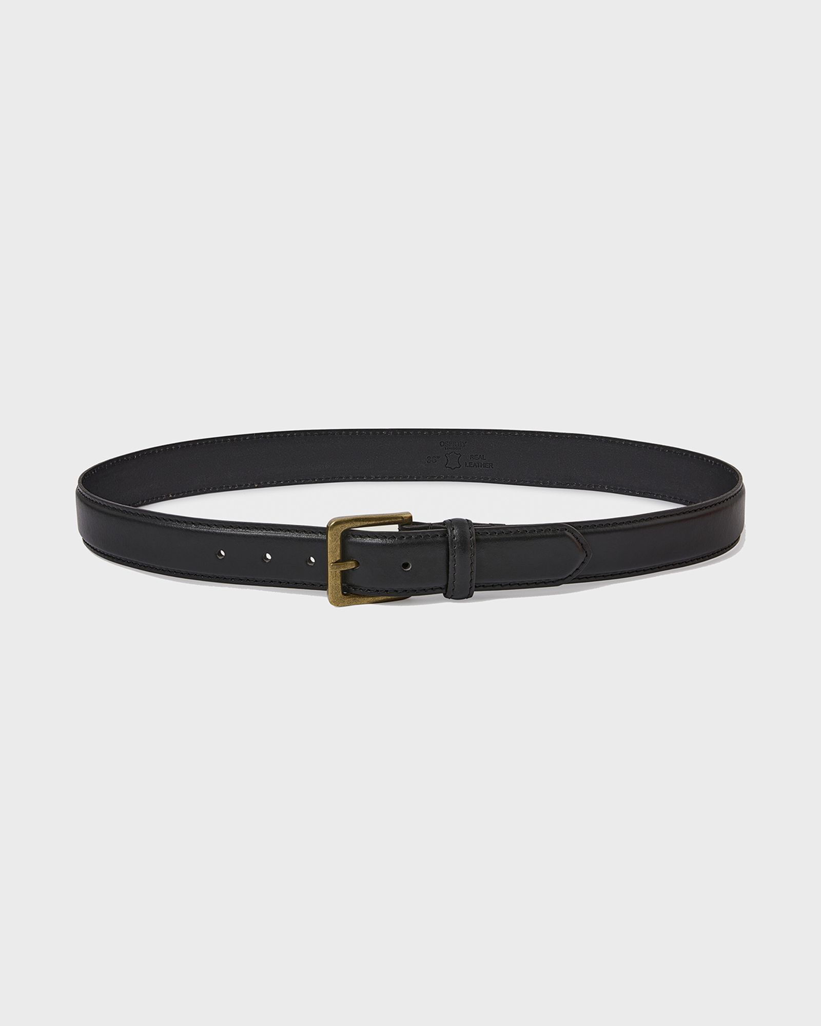 Image number 1 of The Profile Leather Belt in Black