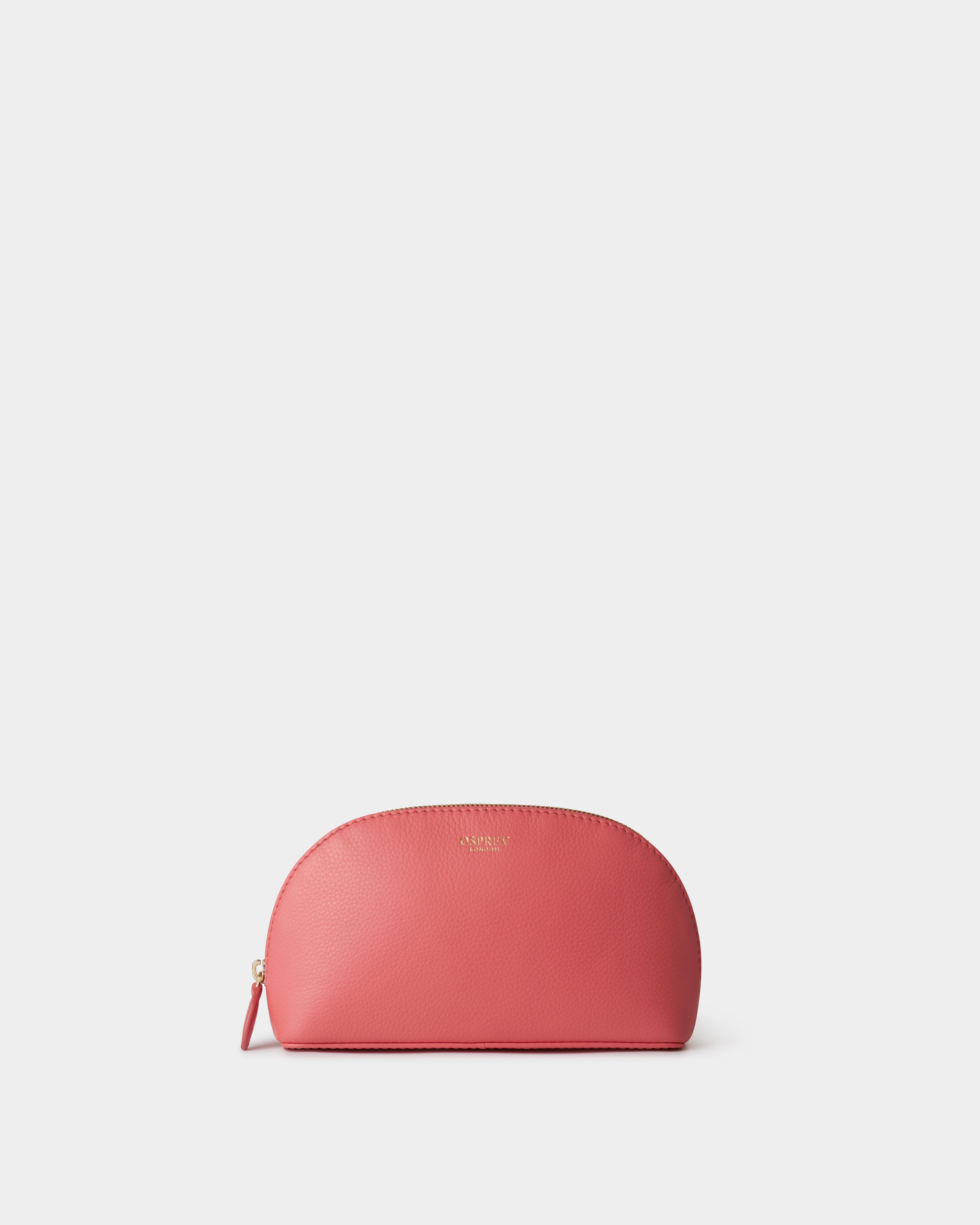 Image number 1 of The Tilly Leather Make Up Bag in Guava
