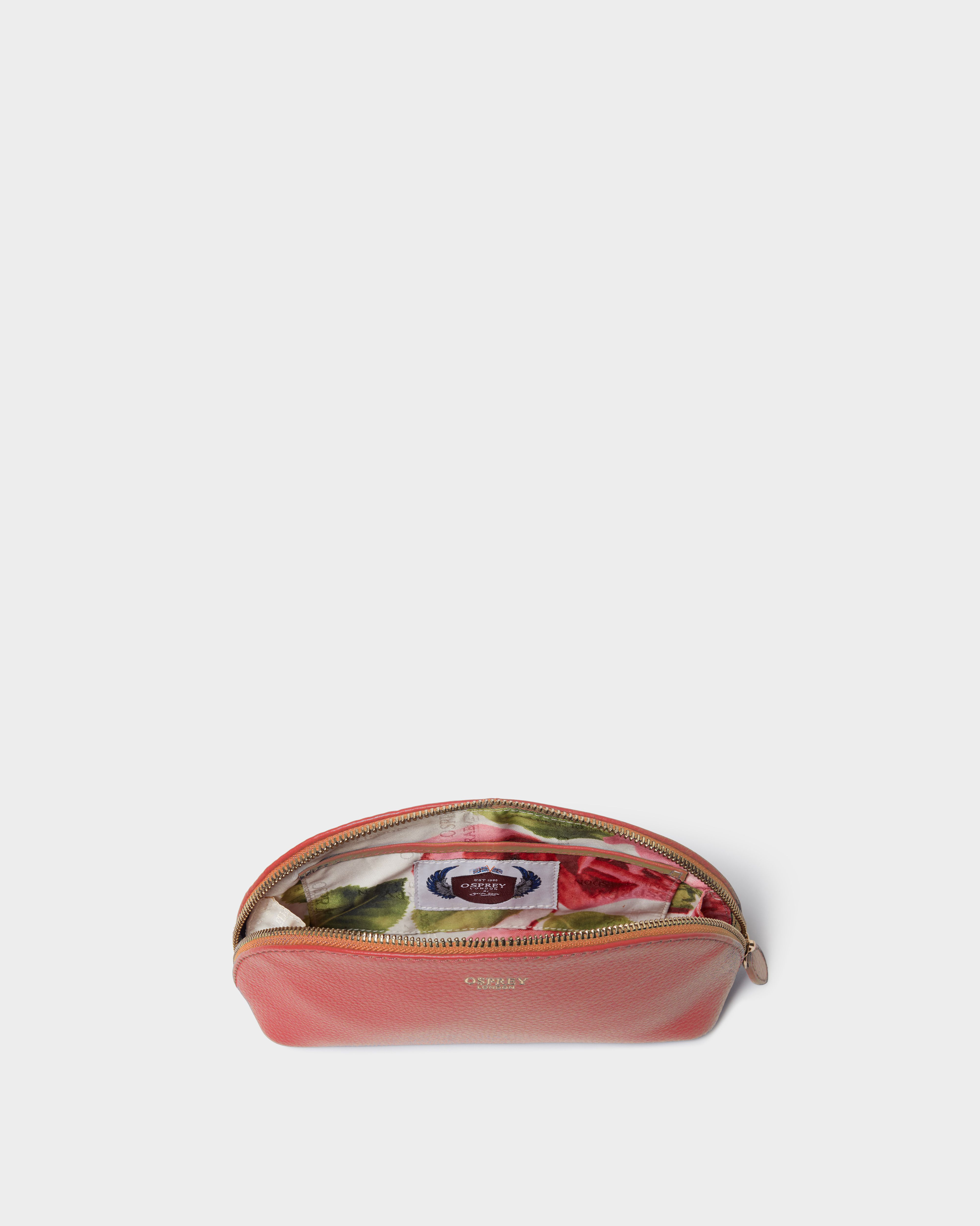 Image number 3 of The Tilly Leather Make Up Bag in Guava